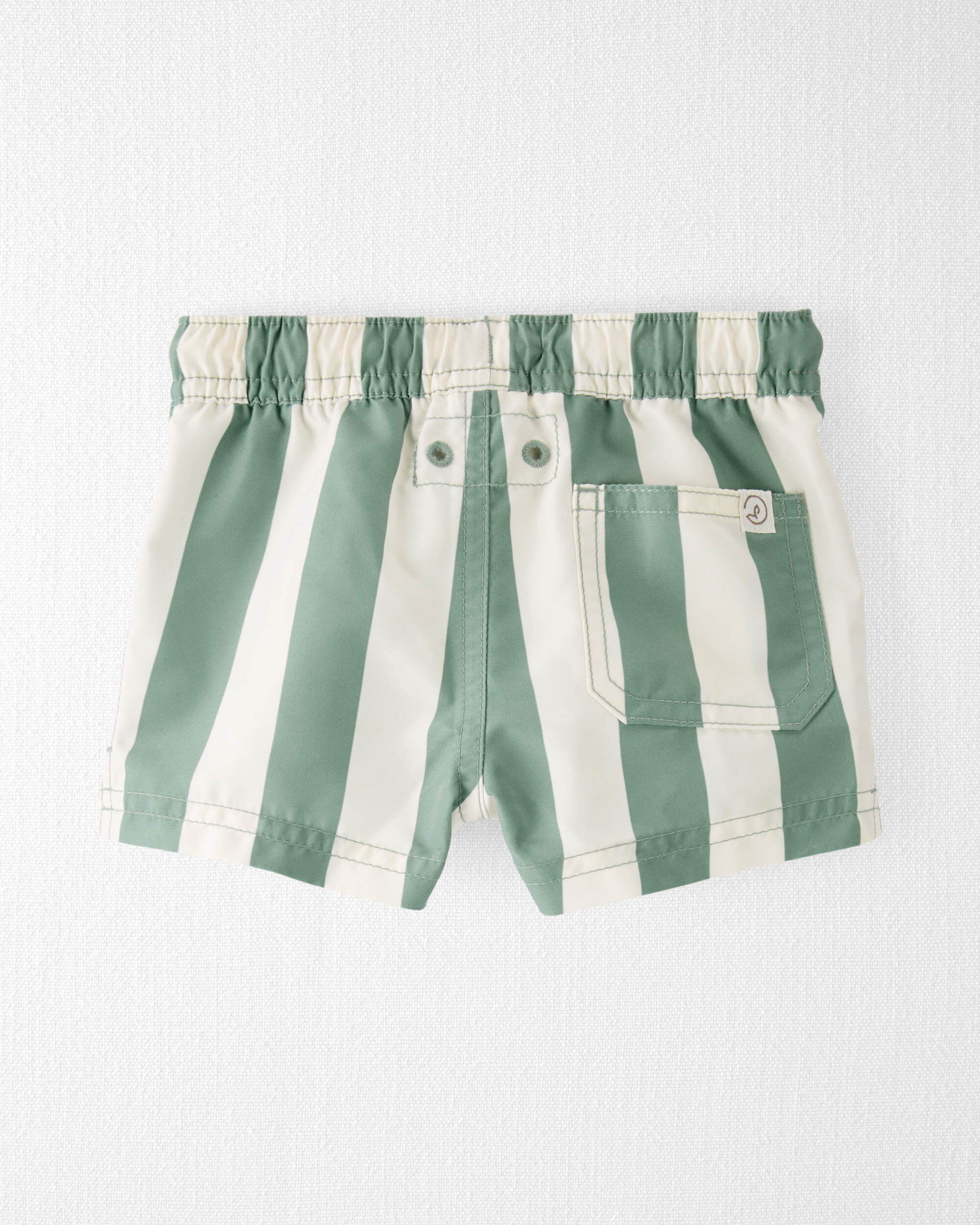 Baby Boy Recycled Striped Swim Trunks