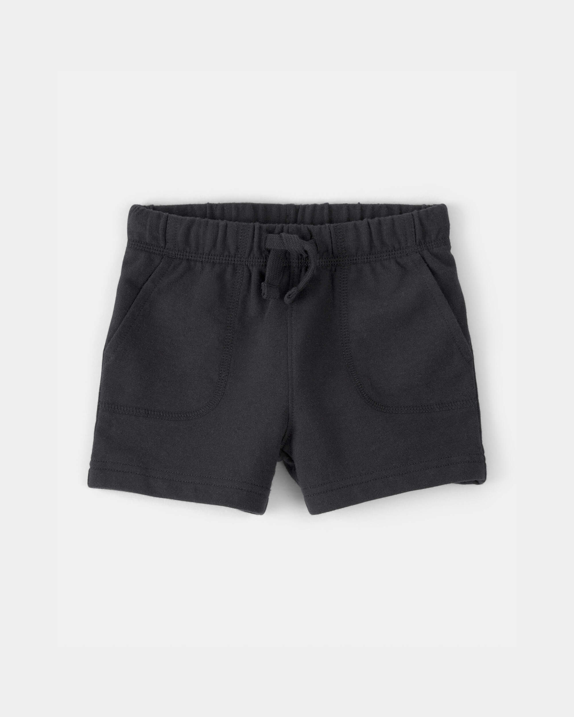 Baby Boy French Terry Shorts - Black