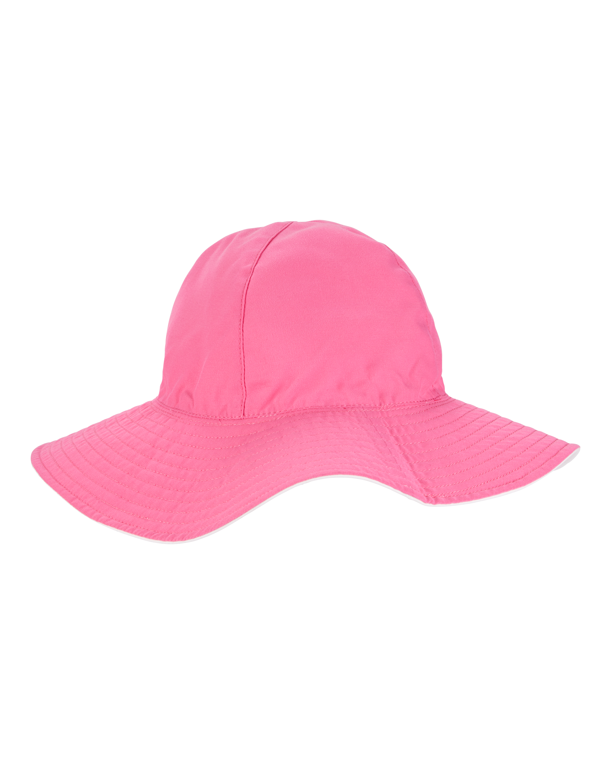 Toddler Girl Reversible Solid Swim Hat - Pink/White
