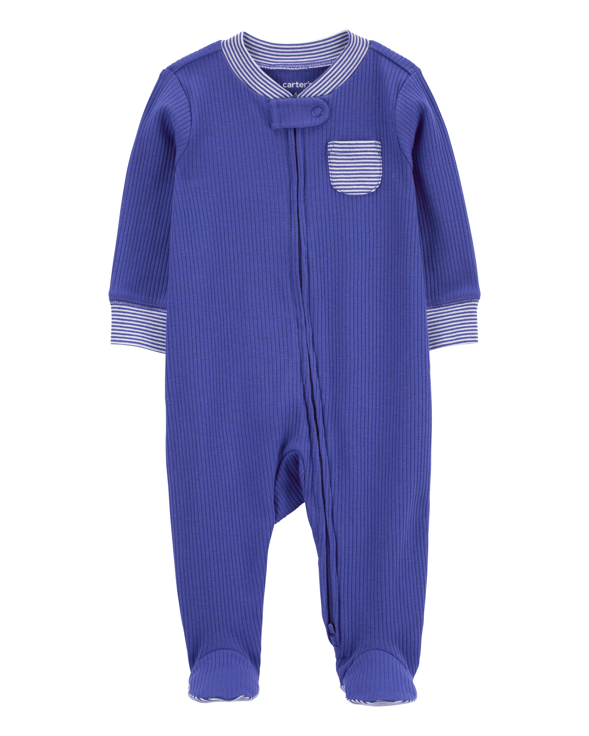 Baby Striped 2-Way Zip Sleeper