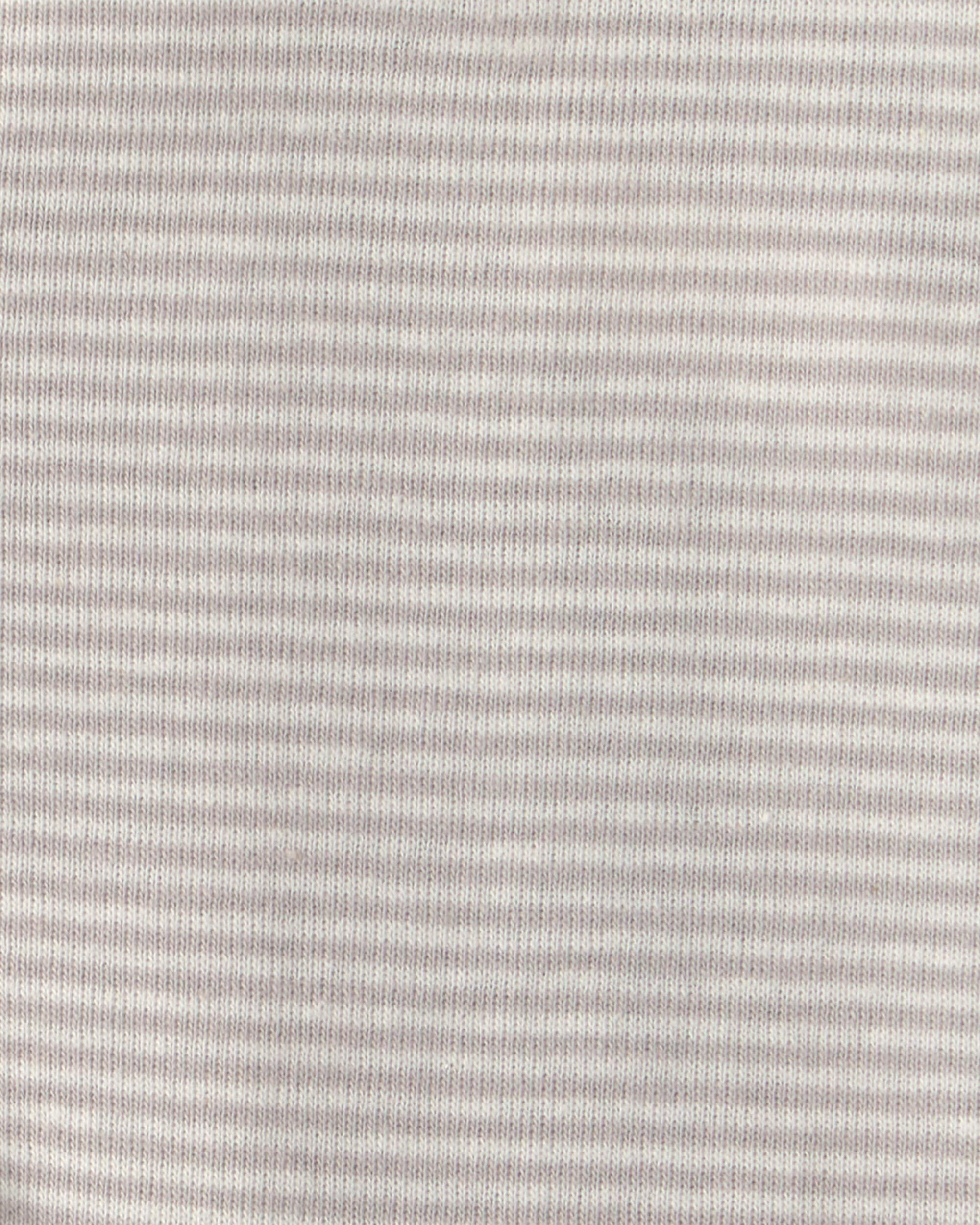 Baby Striped 100% Cotton Sleeper - Grey