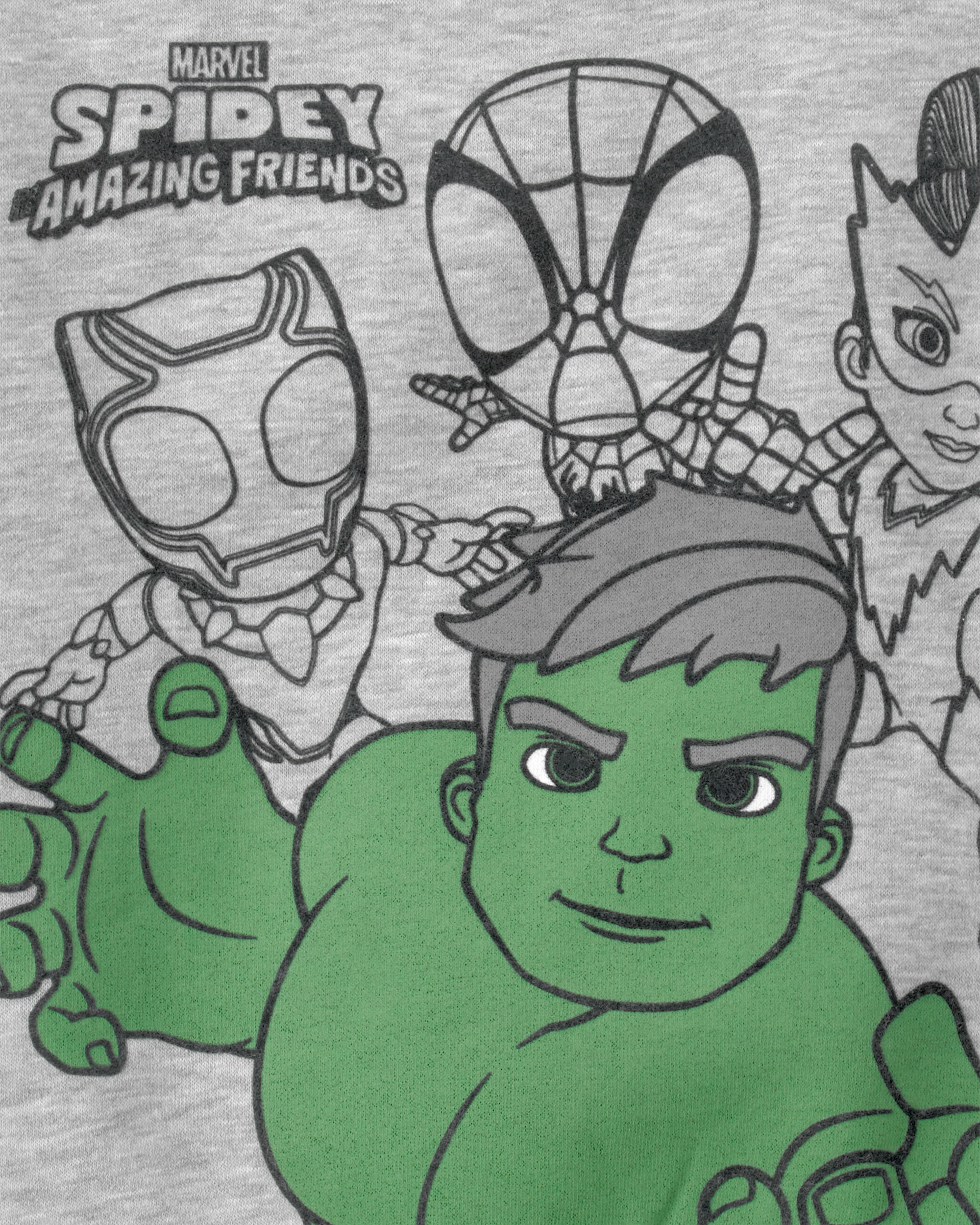 Toddler Boy ©Marvel The Incredible Hulk French Terry Pullover Sweatshirt - Grey