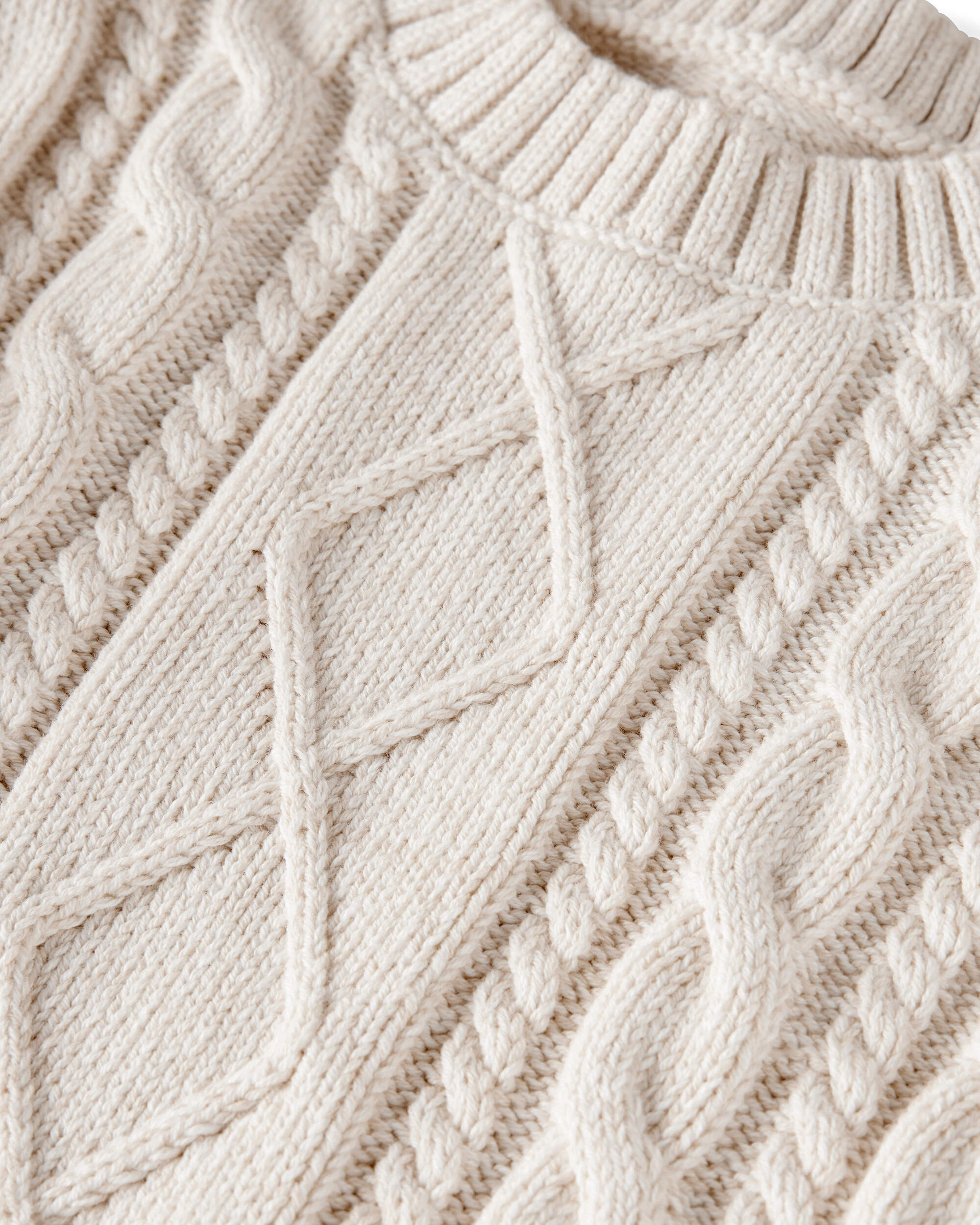 Kids Organic Cotton Cable Knit Sweater