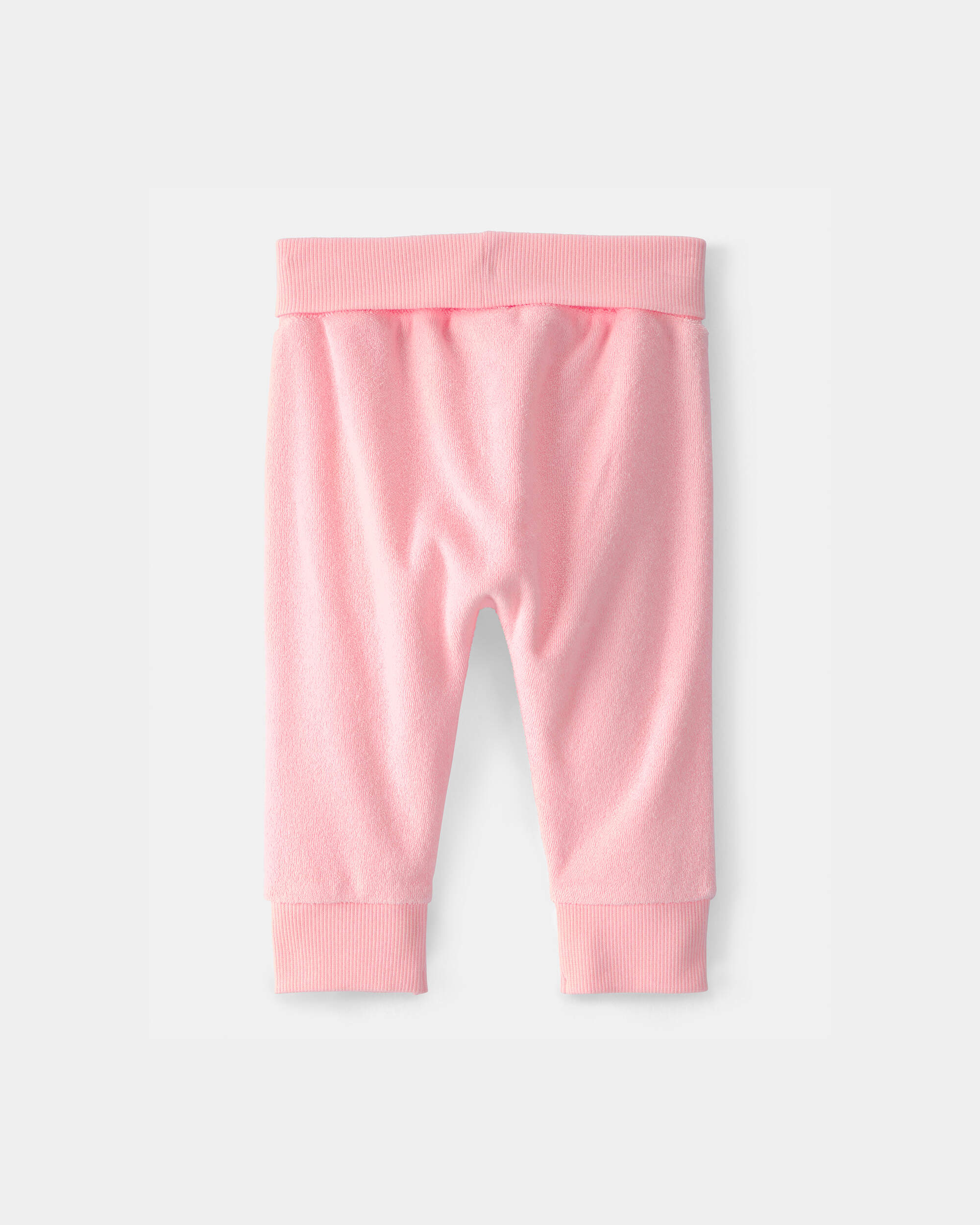 Baby Girl Terry Pants - Pink