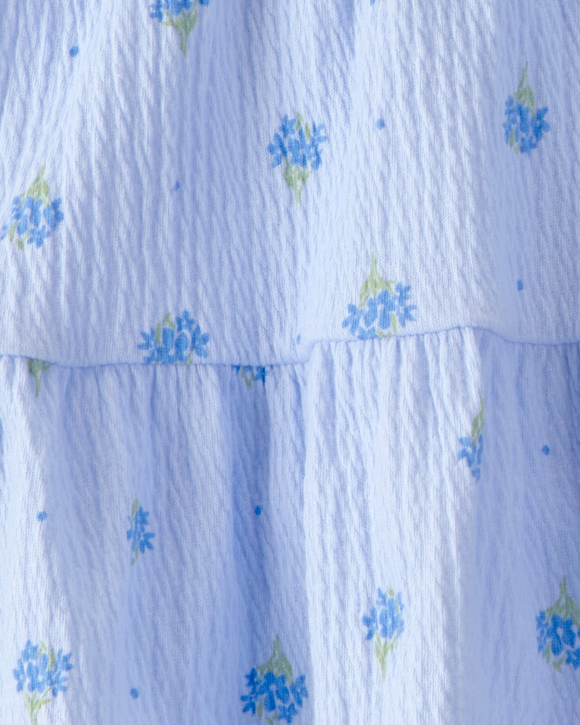 Toddler Girl 2-Piece Floral Top & Skort Set - Blue