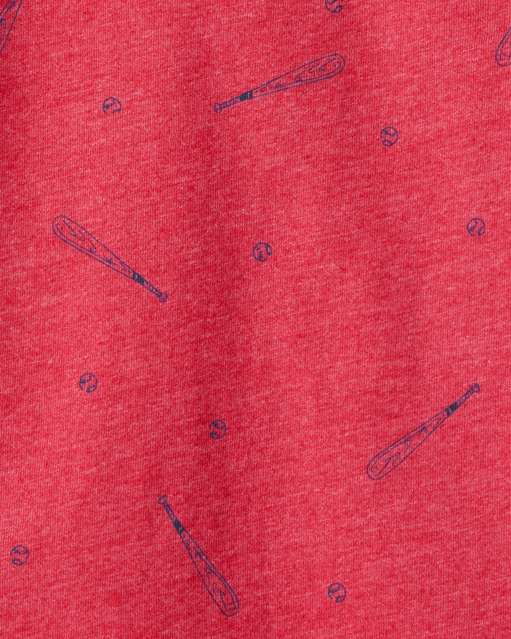 Baby Boy Baseball Print Long-Sleeve Tee - Red