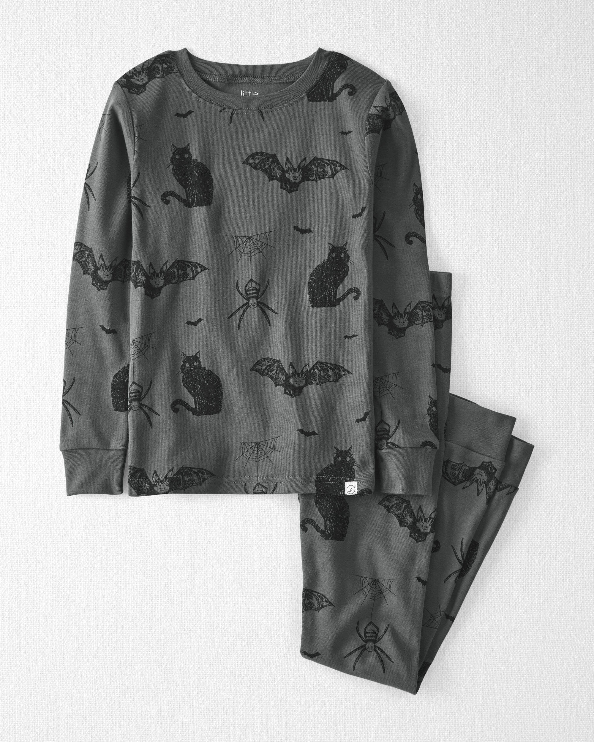 Kids 2-Piece Organic Cotton Pyjamas Spooky Creatures