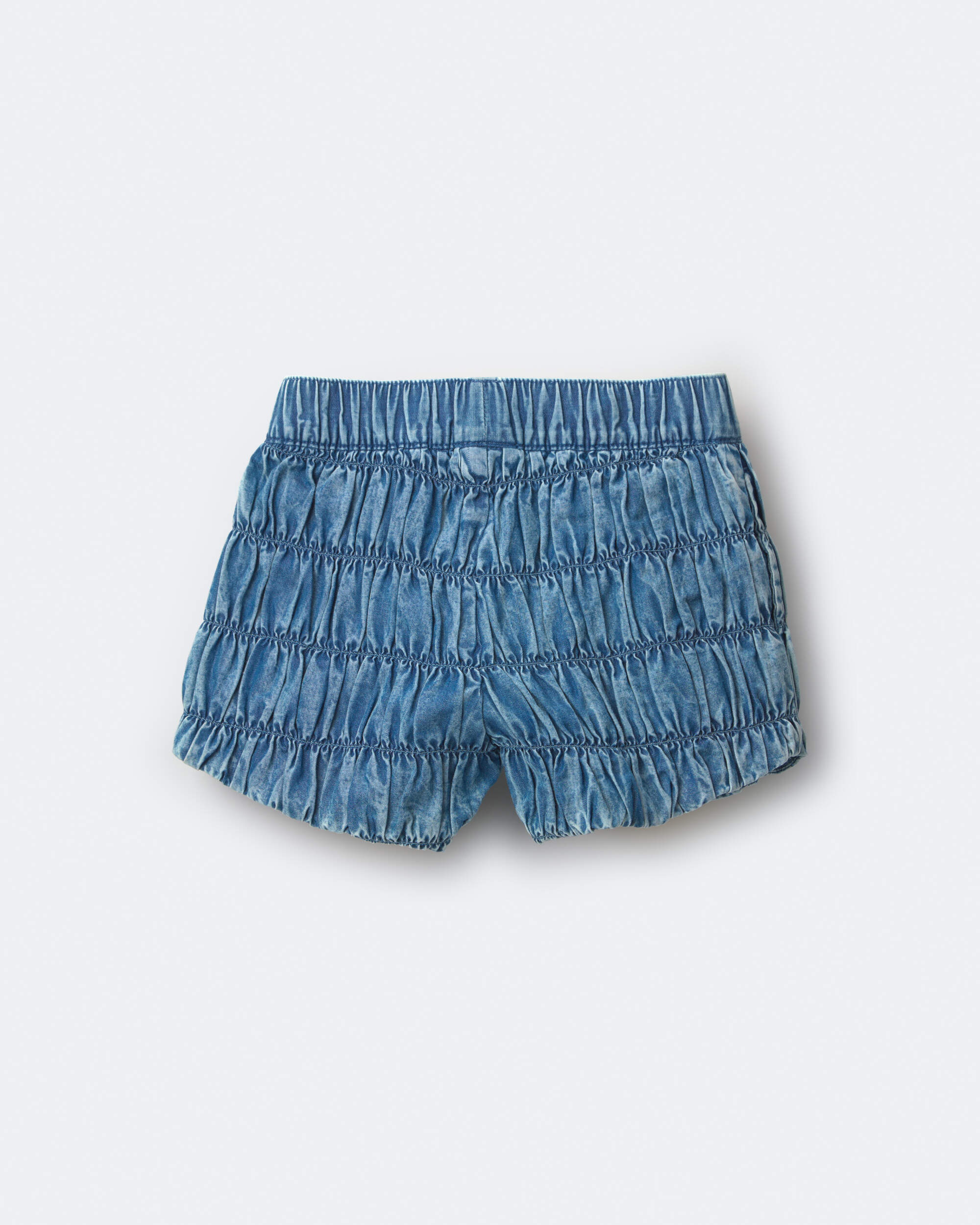 Toddler Girl Ruched Shorts Chambray