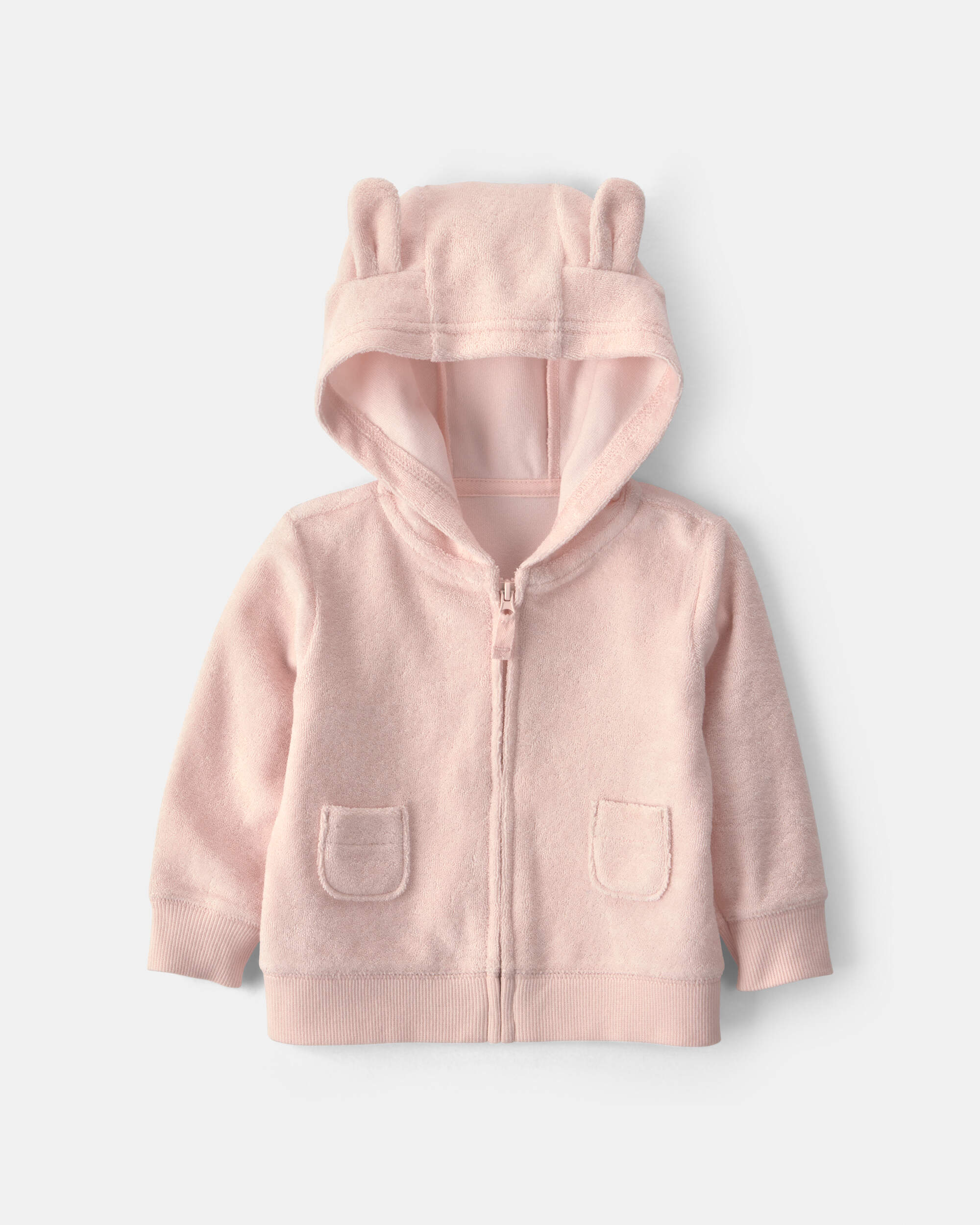 Baby Girl 3-Piece Bunny Terry Short-Sleeve Layering Set - Pink