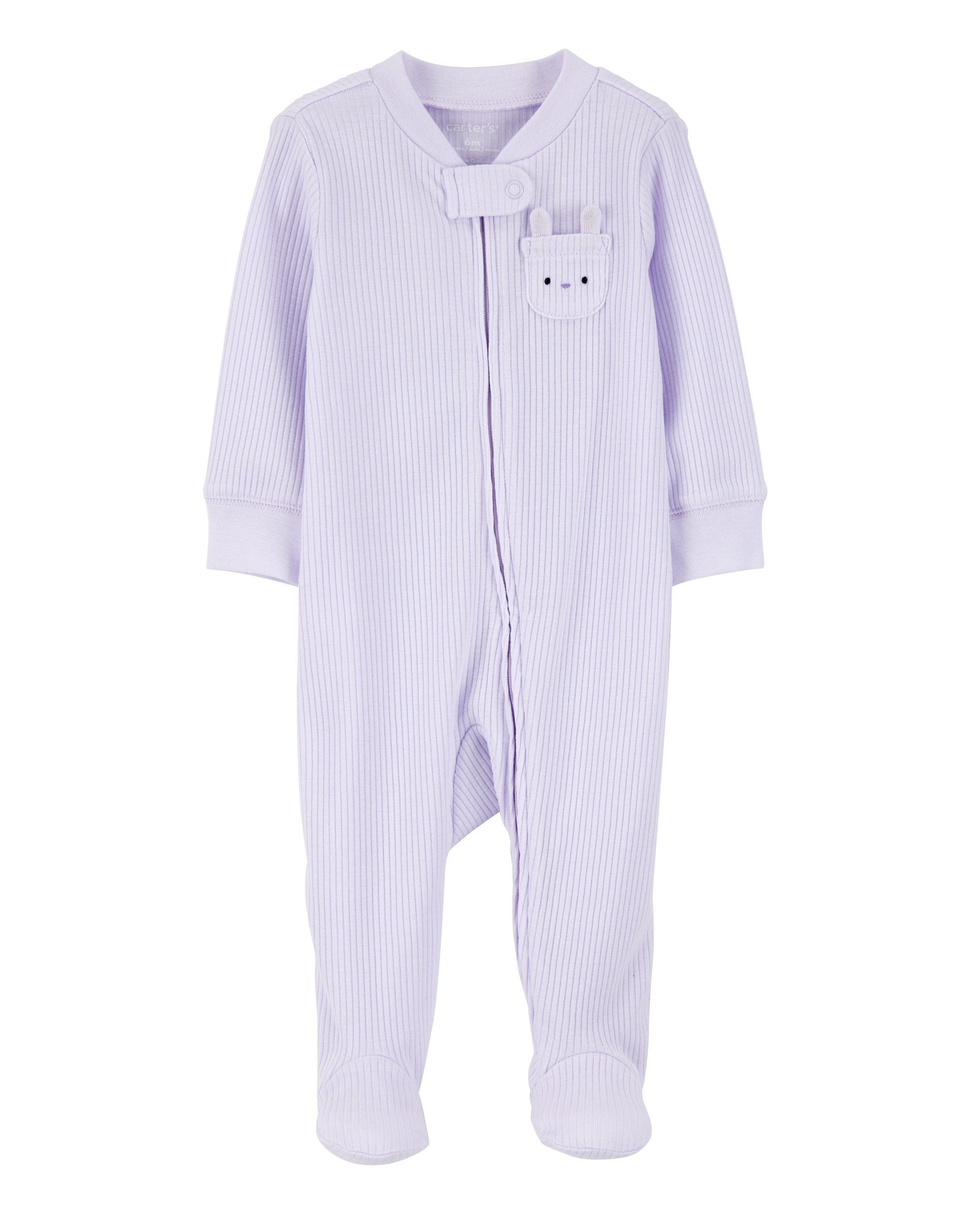 Baby Bunny 2-Way Zip Ribbed Sleeper pyjamas