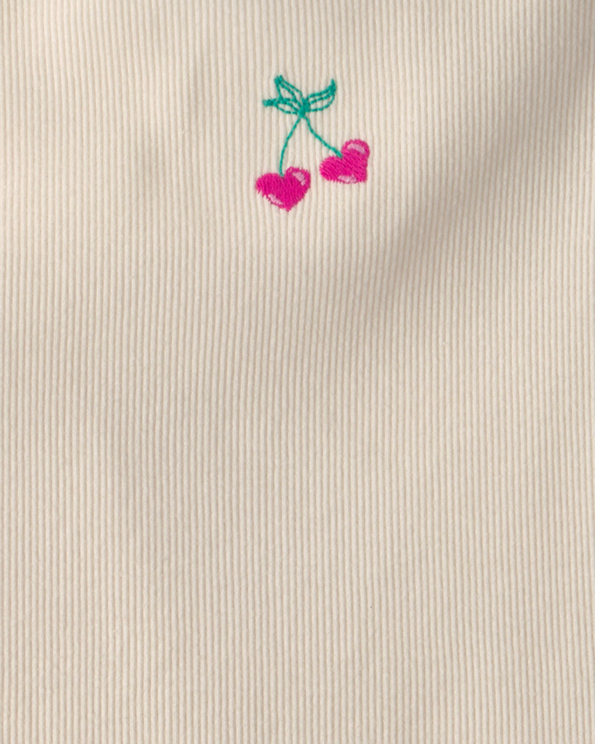 Girls Cherry Tank Top - Ivory