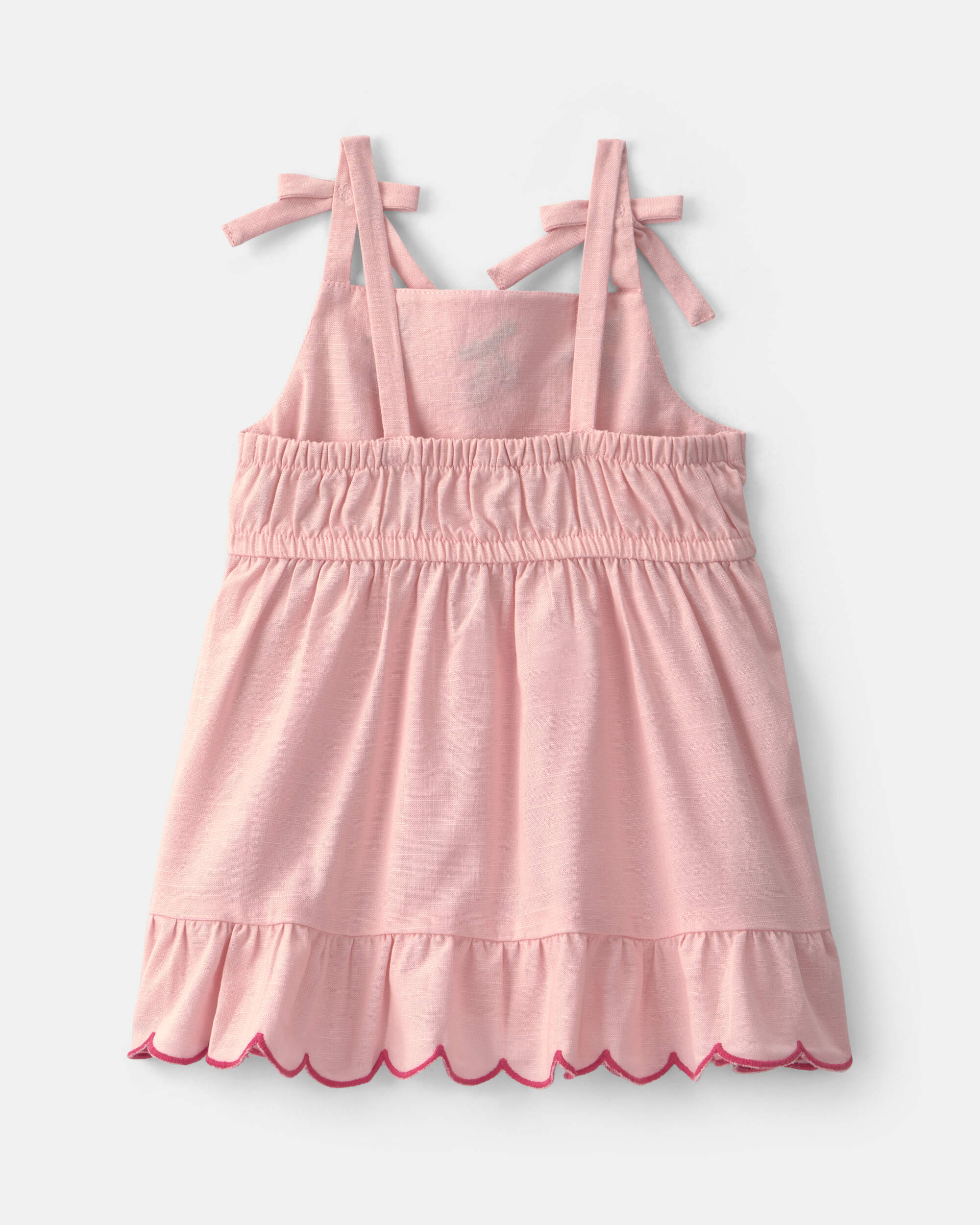 Baby Girl Cherry Sleeveless Dress - Pink