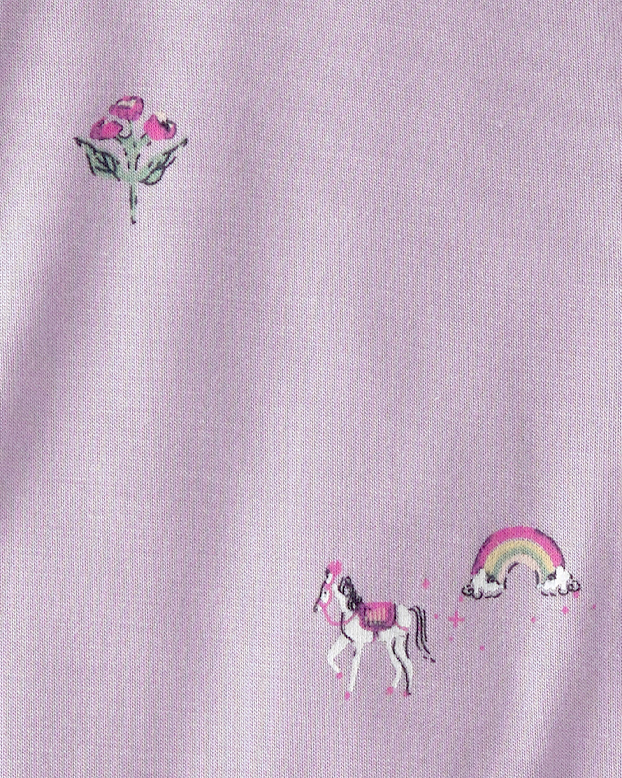 Baby Girl Fairytale 2-Way Zip PurelySoft Sleeper - Purple