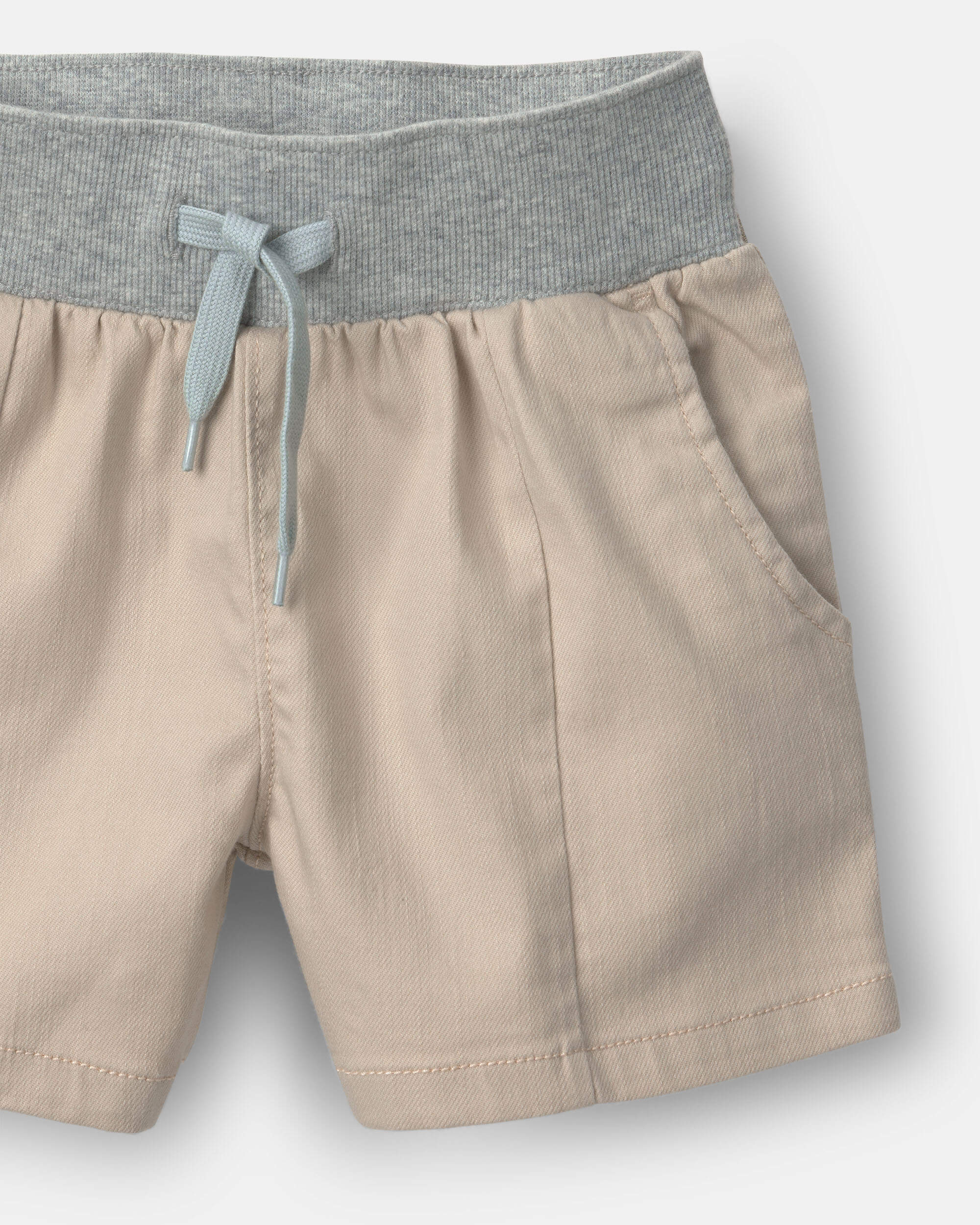 Toddler Boy Long-Line Short - Tan