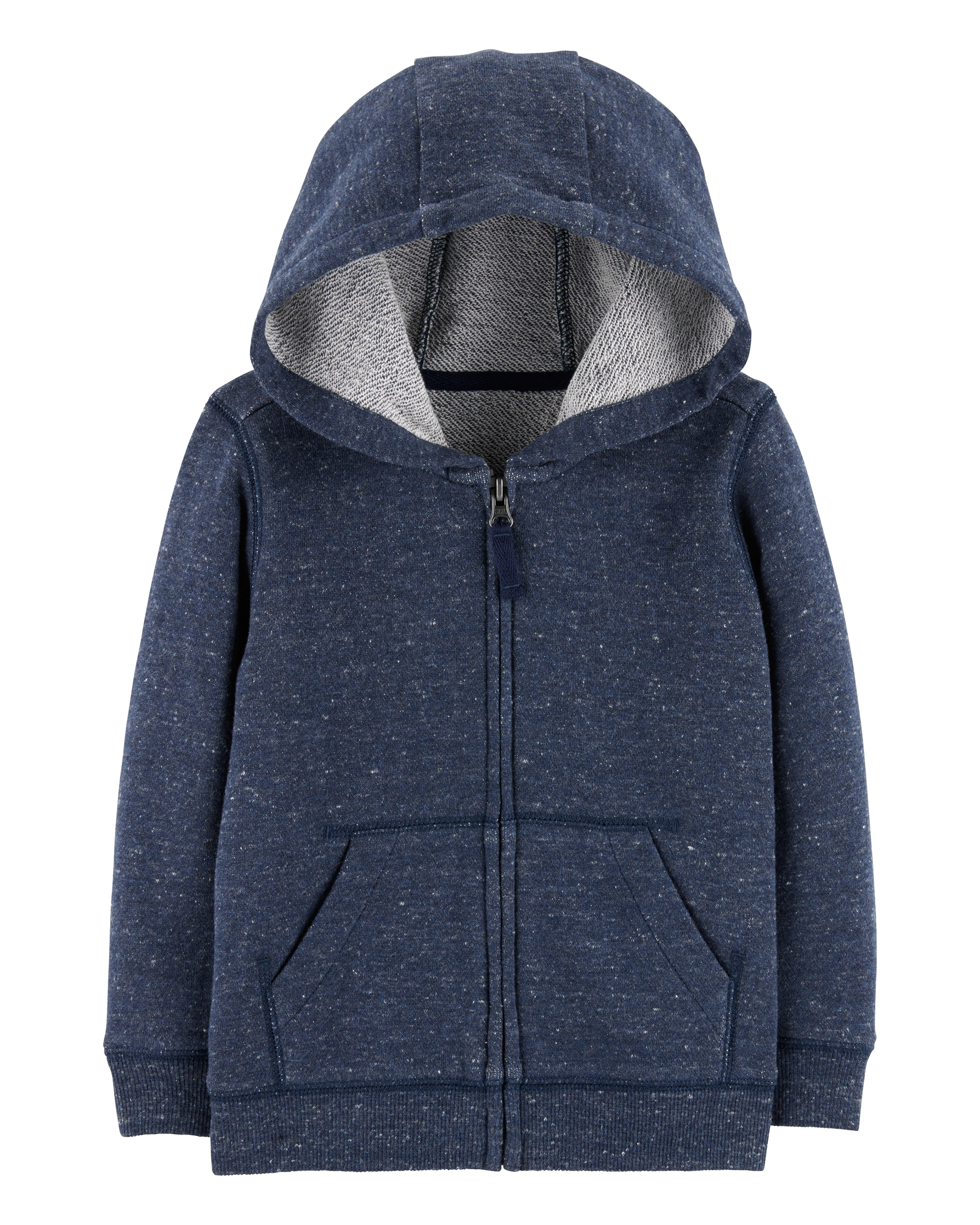 Marled Zip-Up French Terry Hoodie