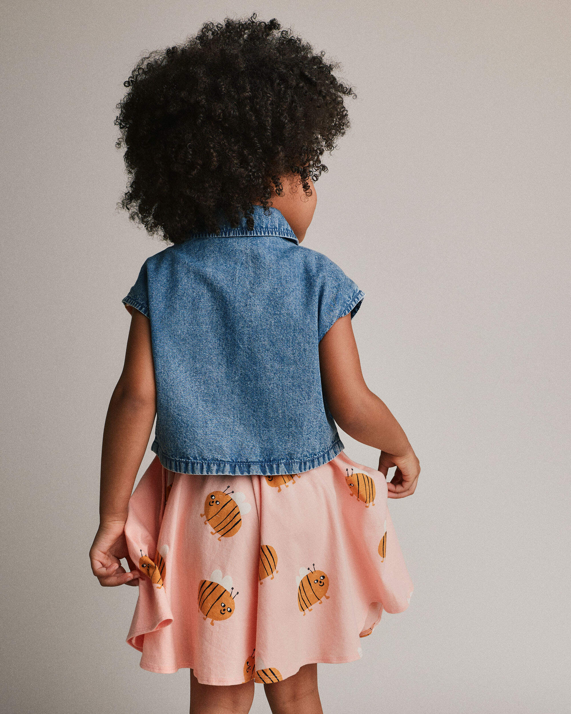 Toddler Girl Sleeveless Button-Down Top Chambray