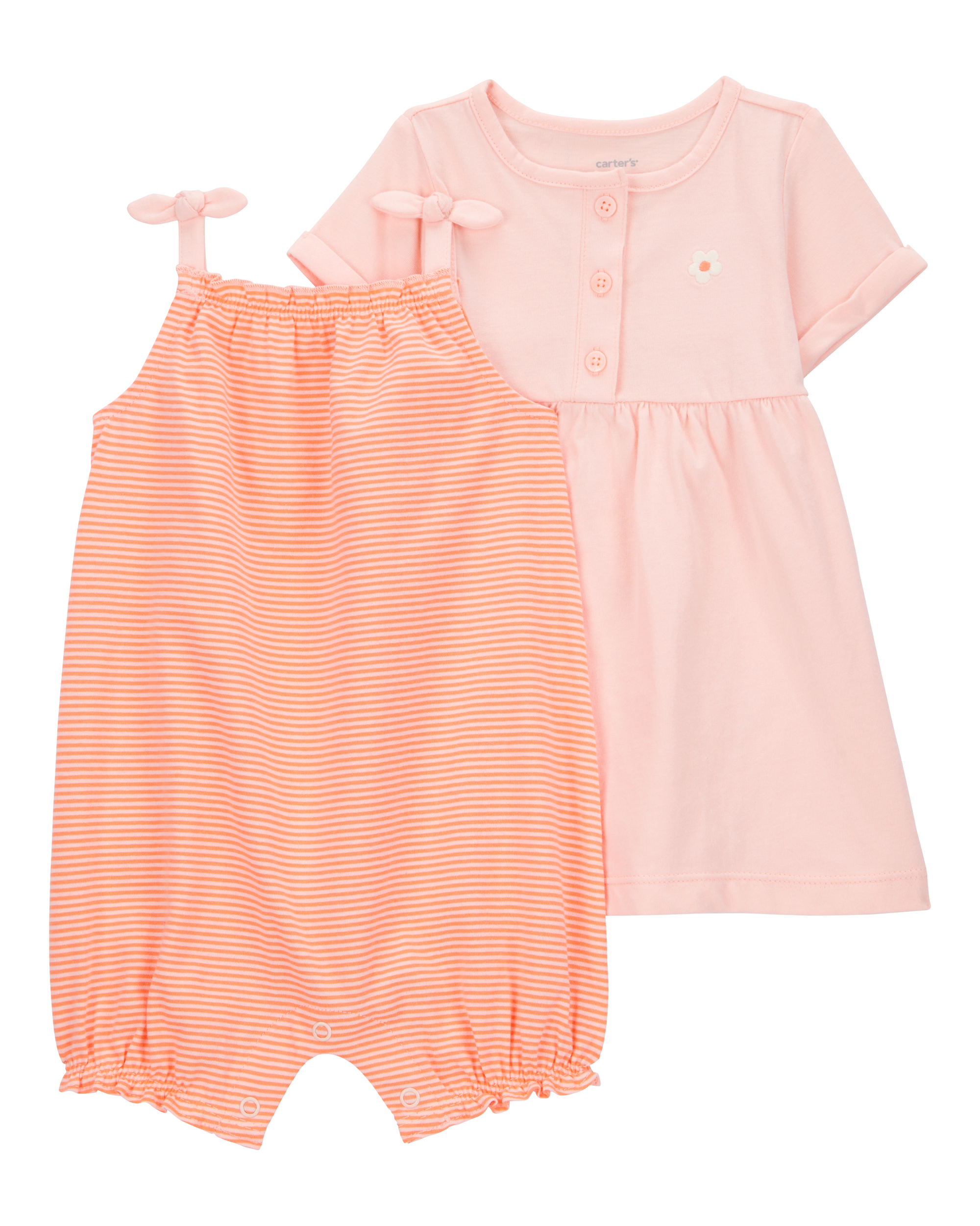 Baby Girl 2-Piece Dress & Romper Set