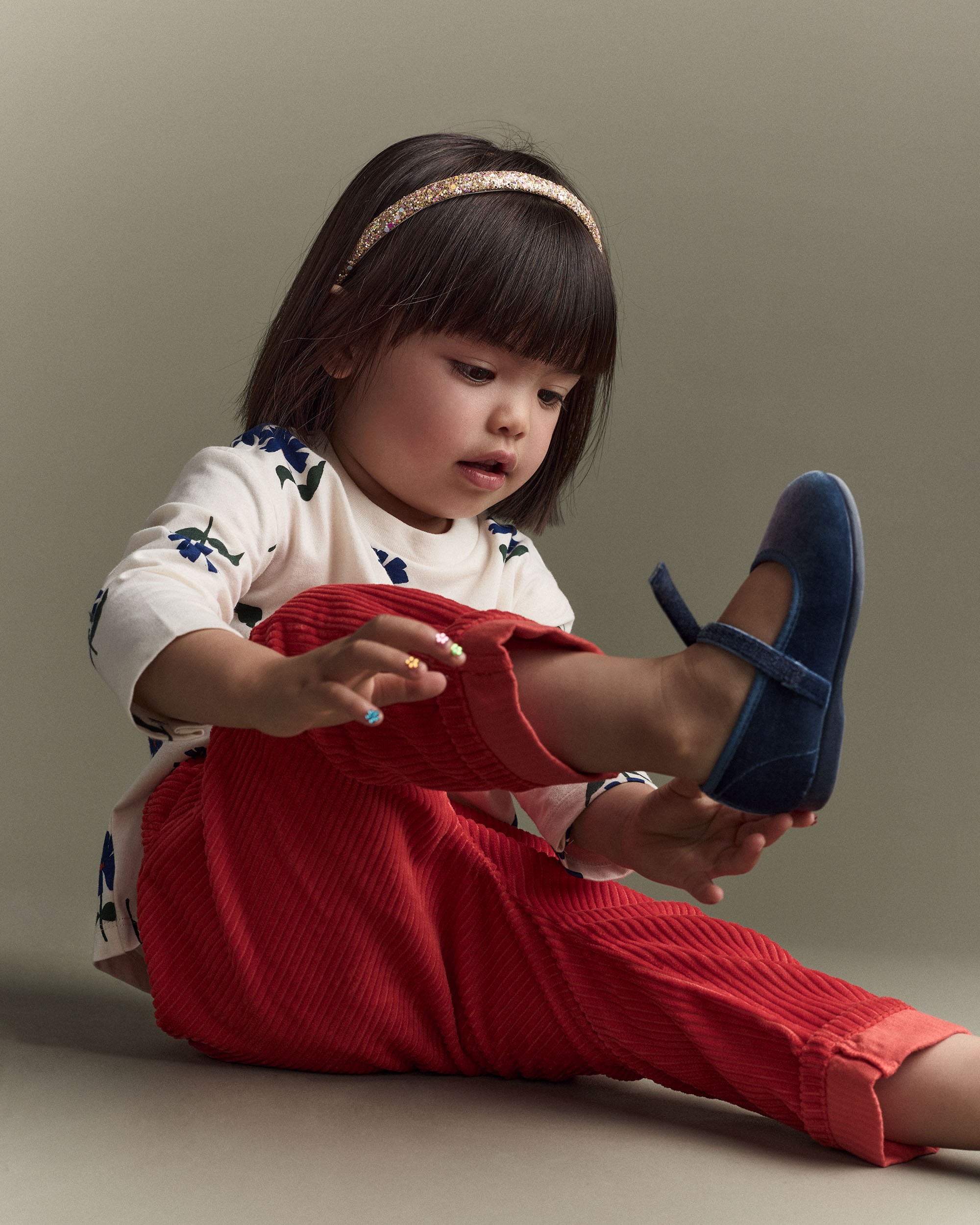 Toddler Corduroy Playground Pant - Orange