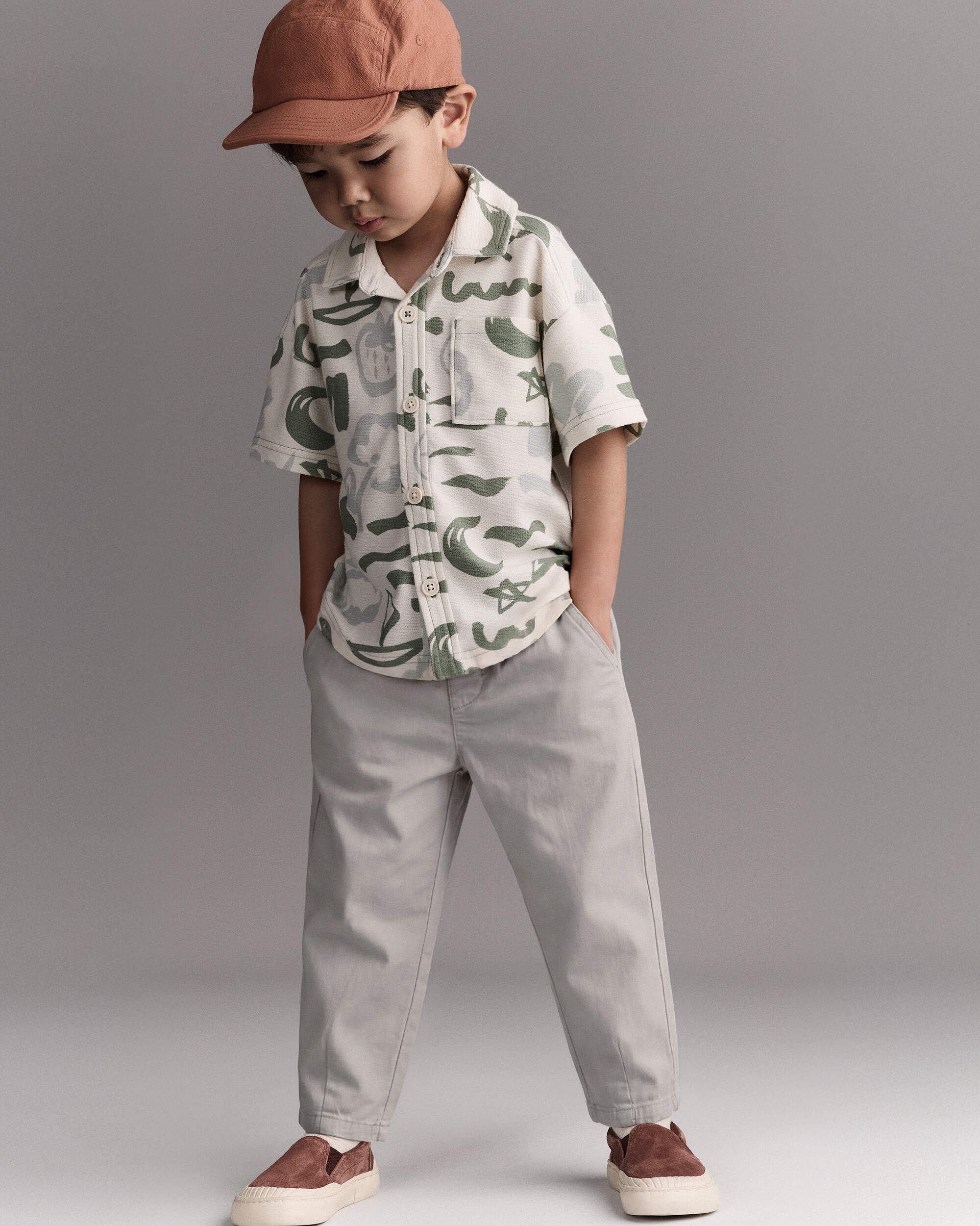 Toddler Boy Woven Pant - Grey