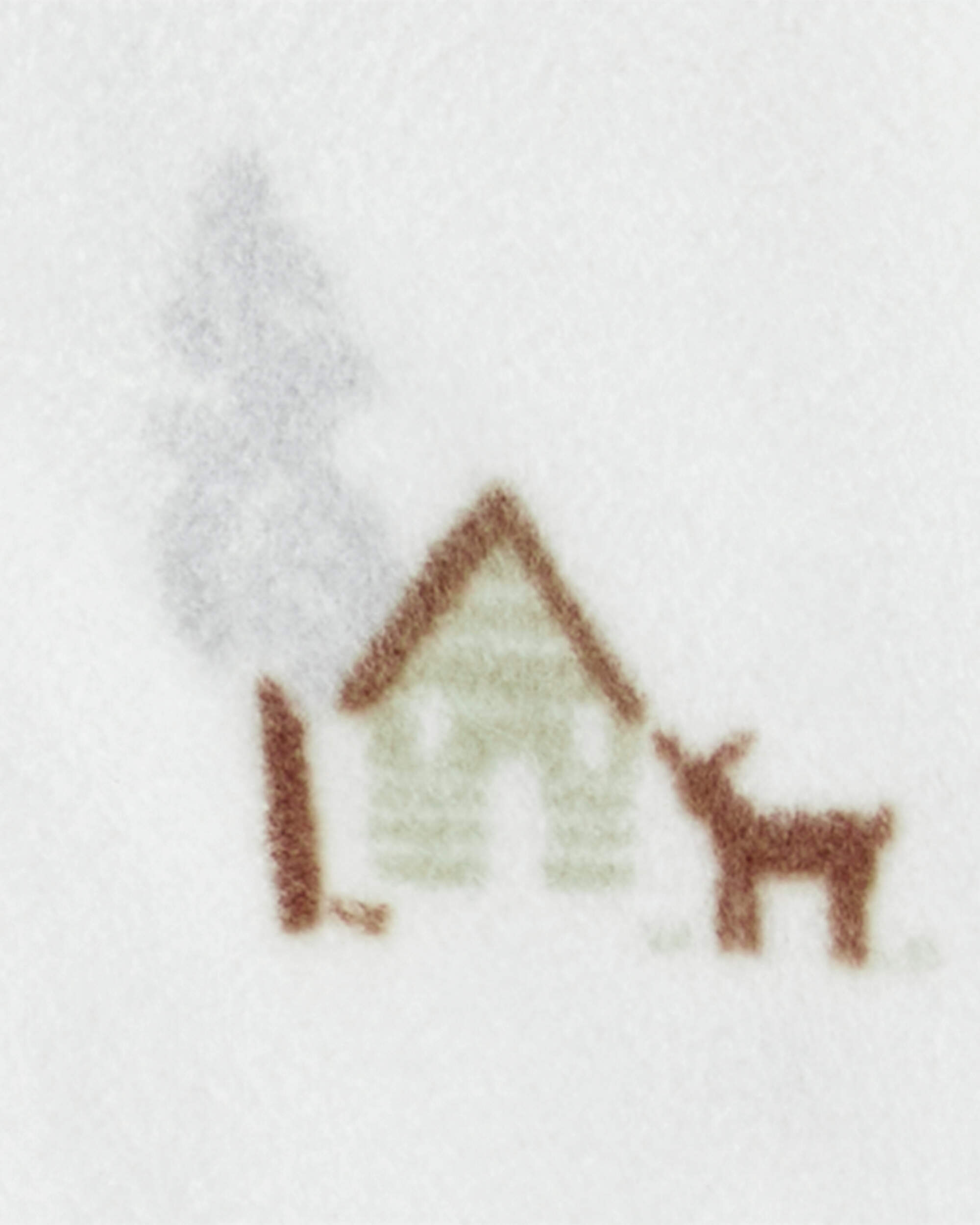 Baby Boy Barn Print Fleece Sleeper - White