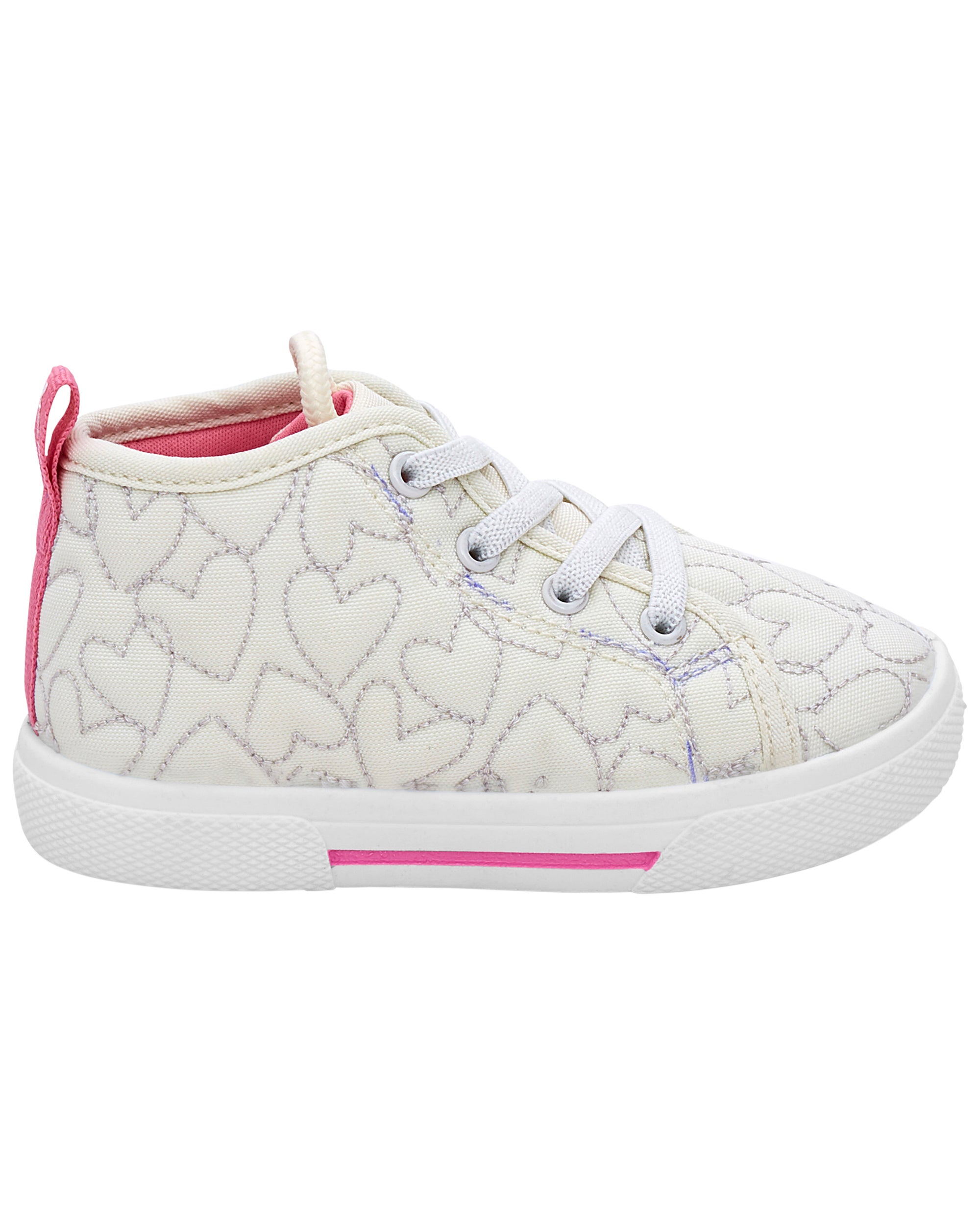 White Toddler Recycled High Top Sneakers Carter s Oshkosh Canada