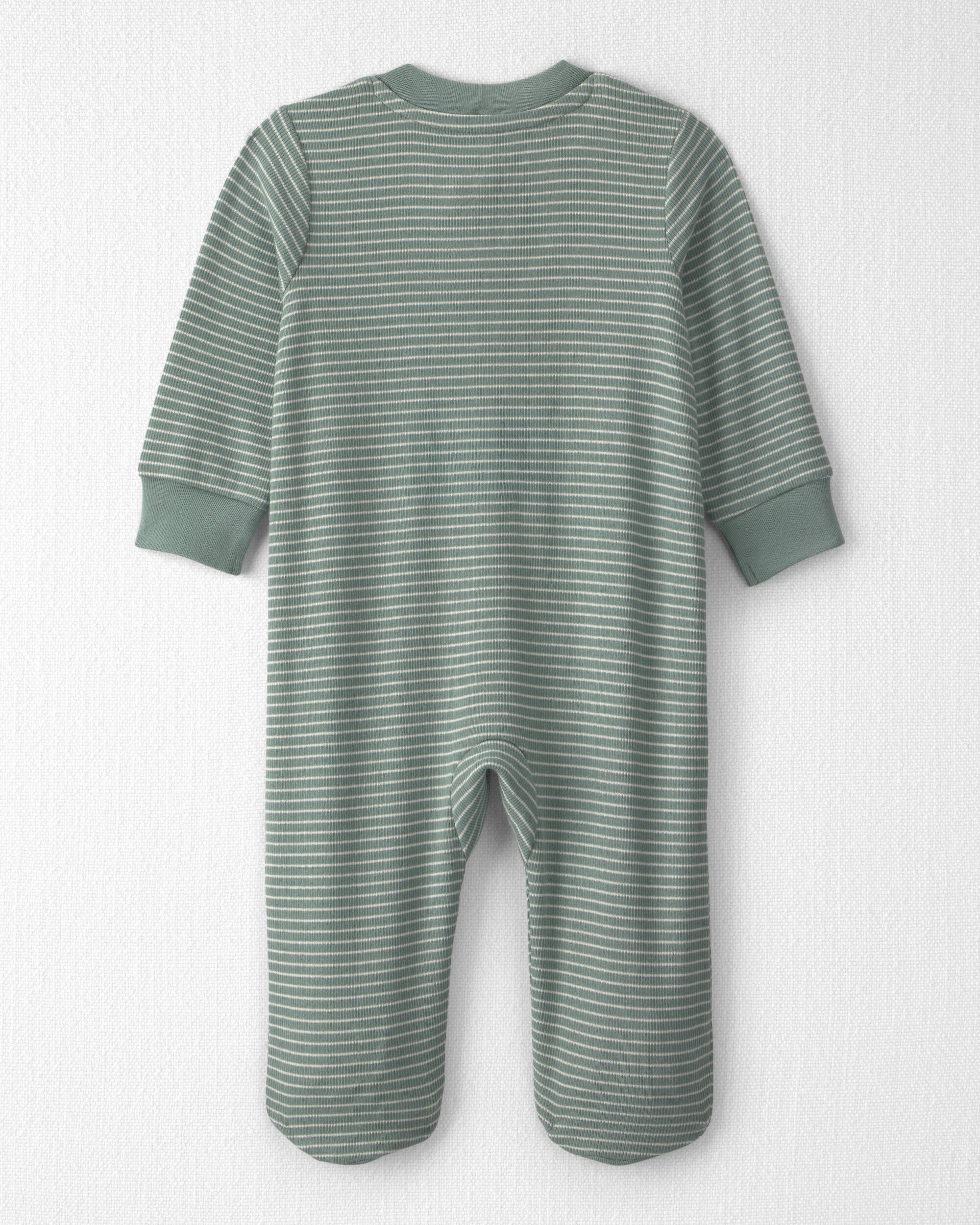 Baby Organic Cotton Ribbed Sleeper Stripes