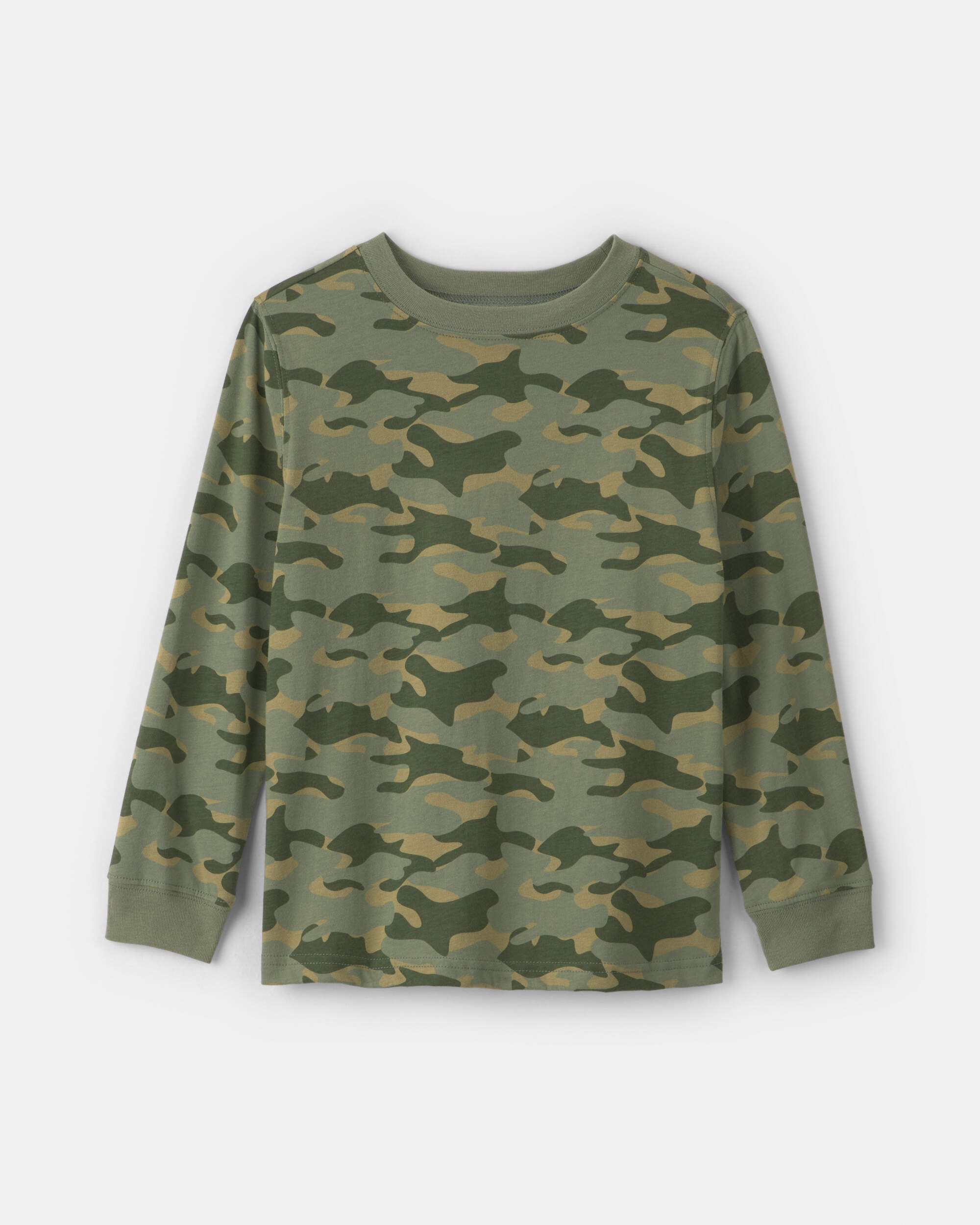 Boys Camo Long-Sleeve T-Shirt - Green