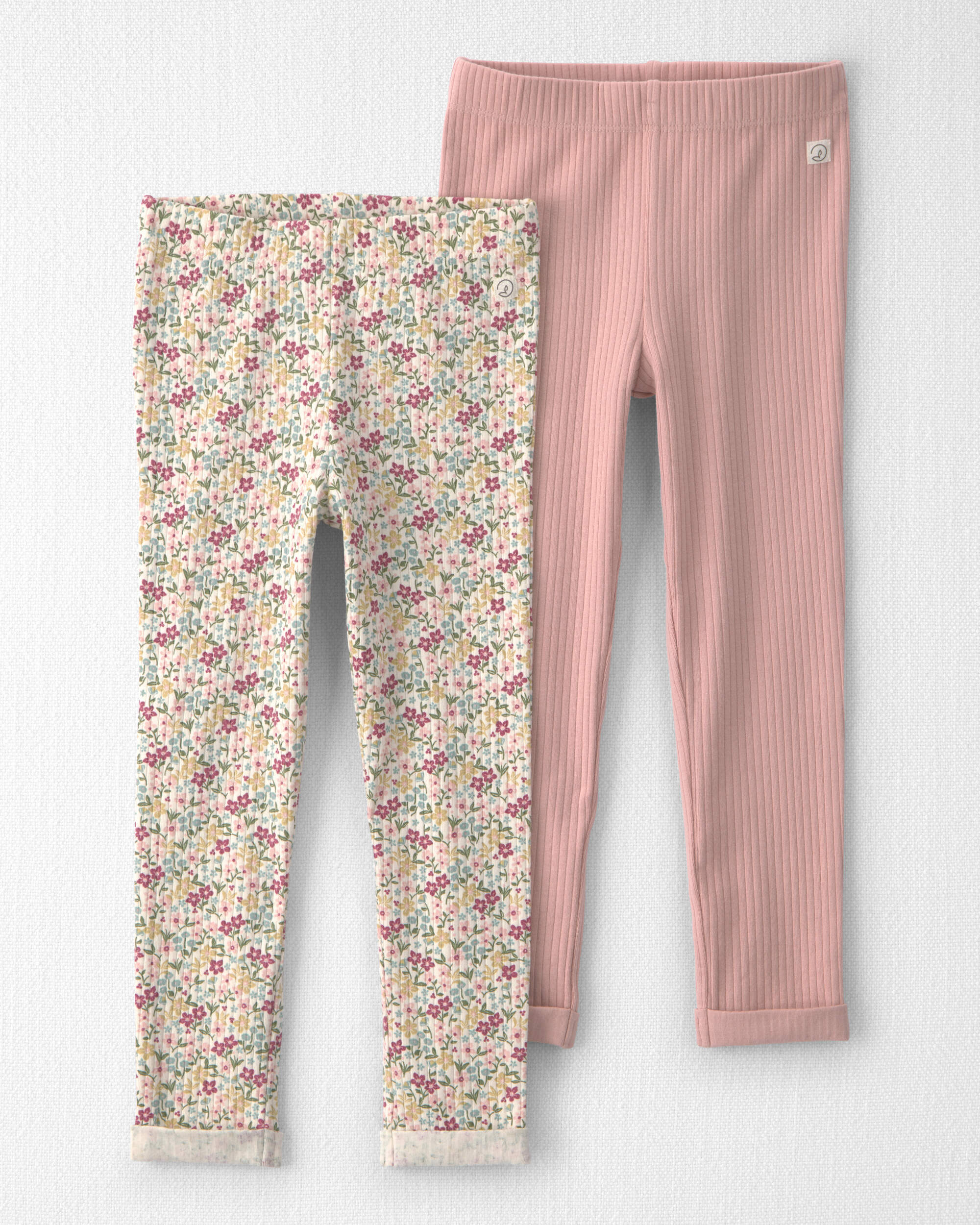 Toddler Girl 2-Pack Organic Cotton Leggings