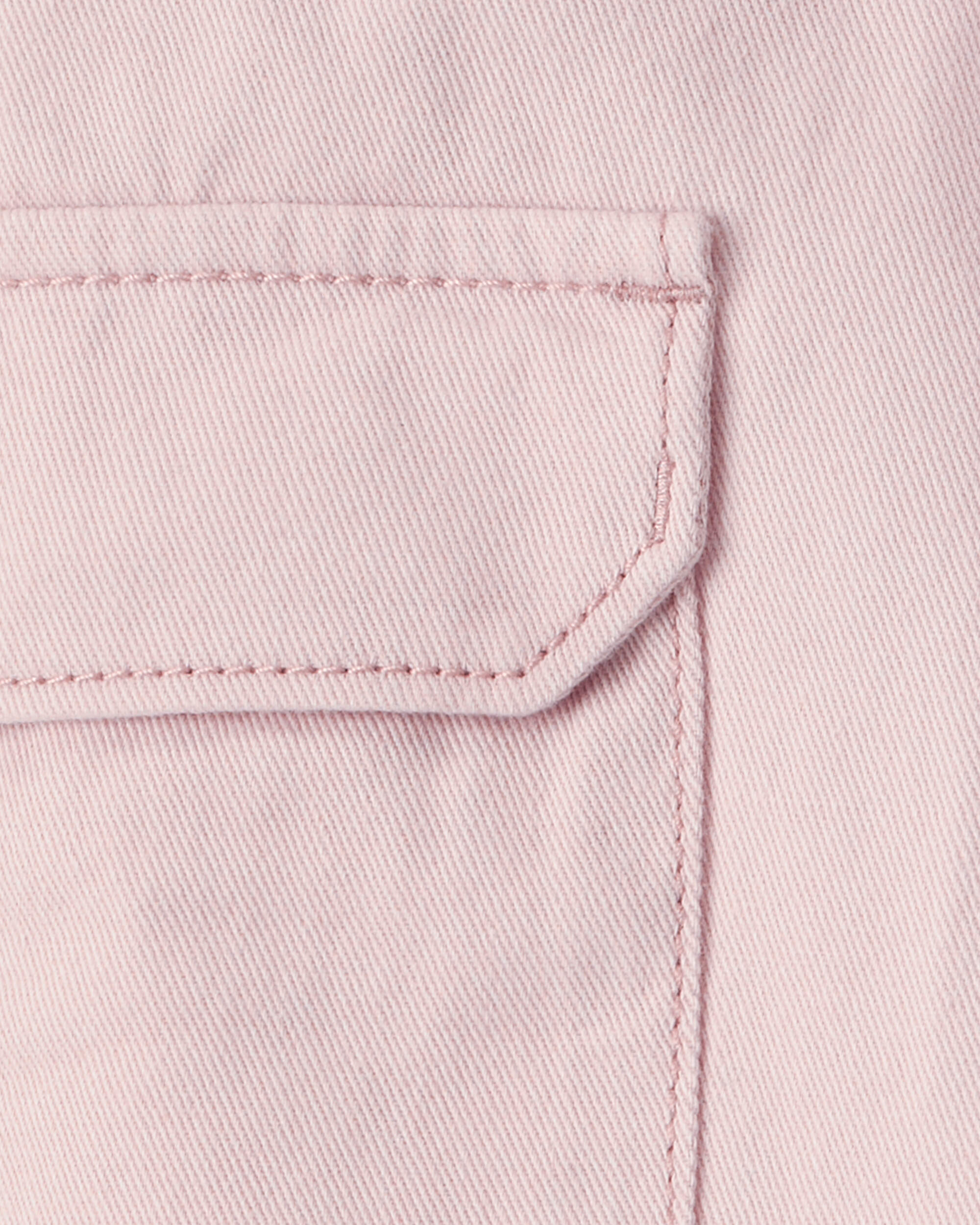 Toddler Girl Cotton Cargo Joggers - Pink