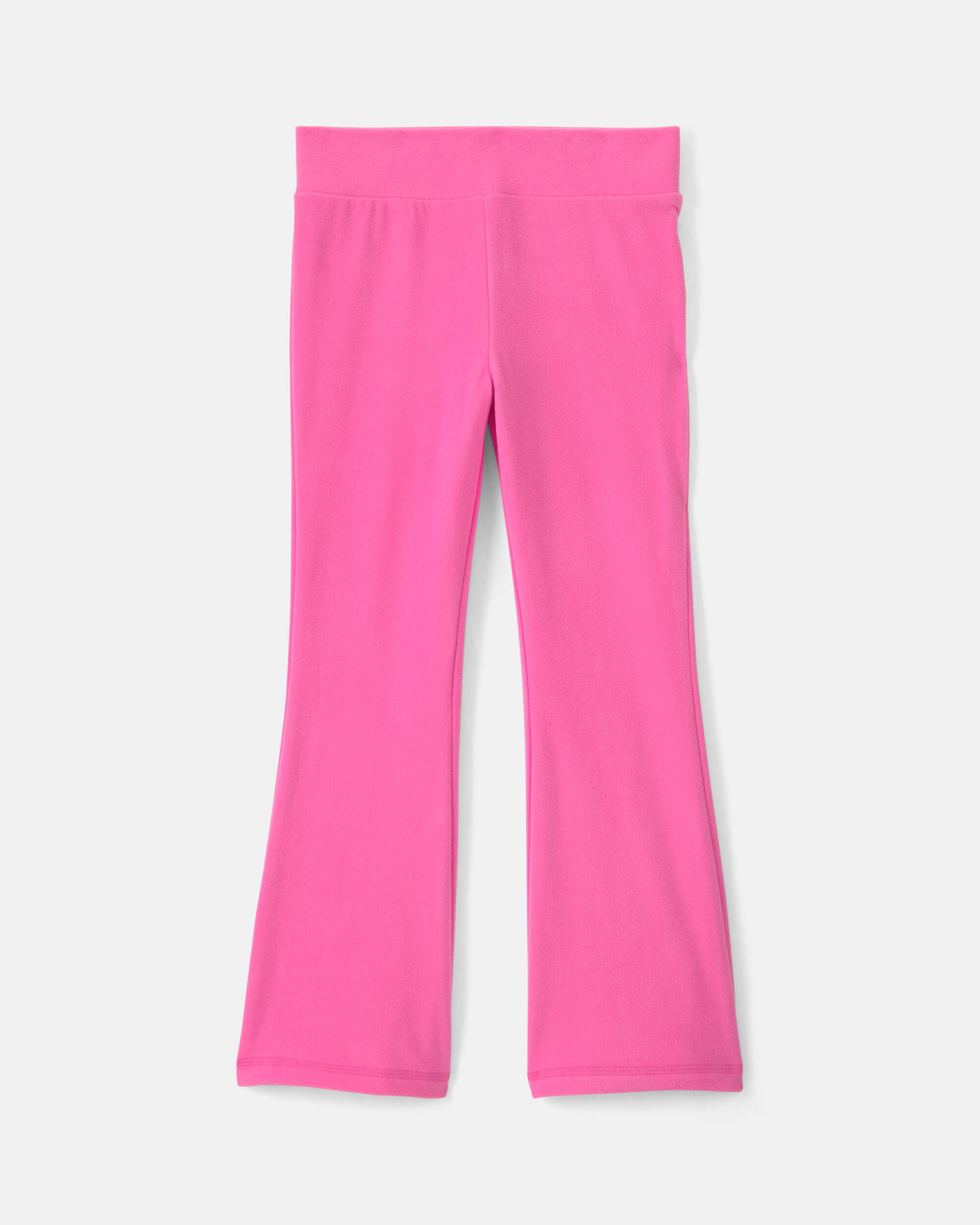 Girls Fleece Wide-Leg Pants - Pink