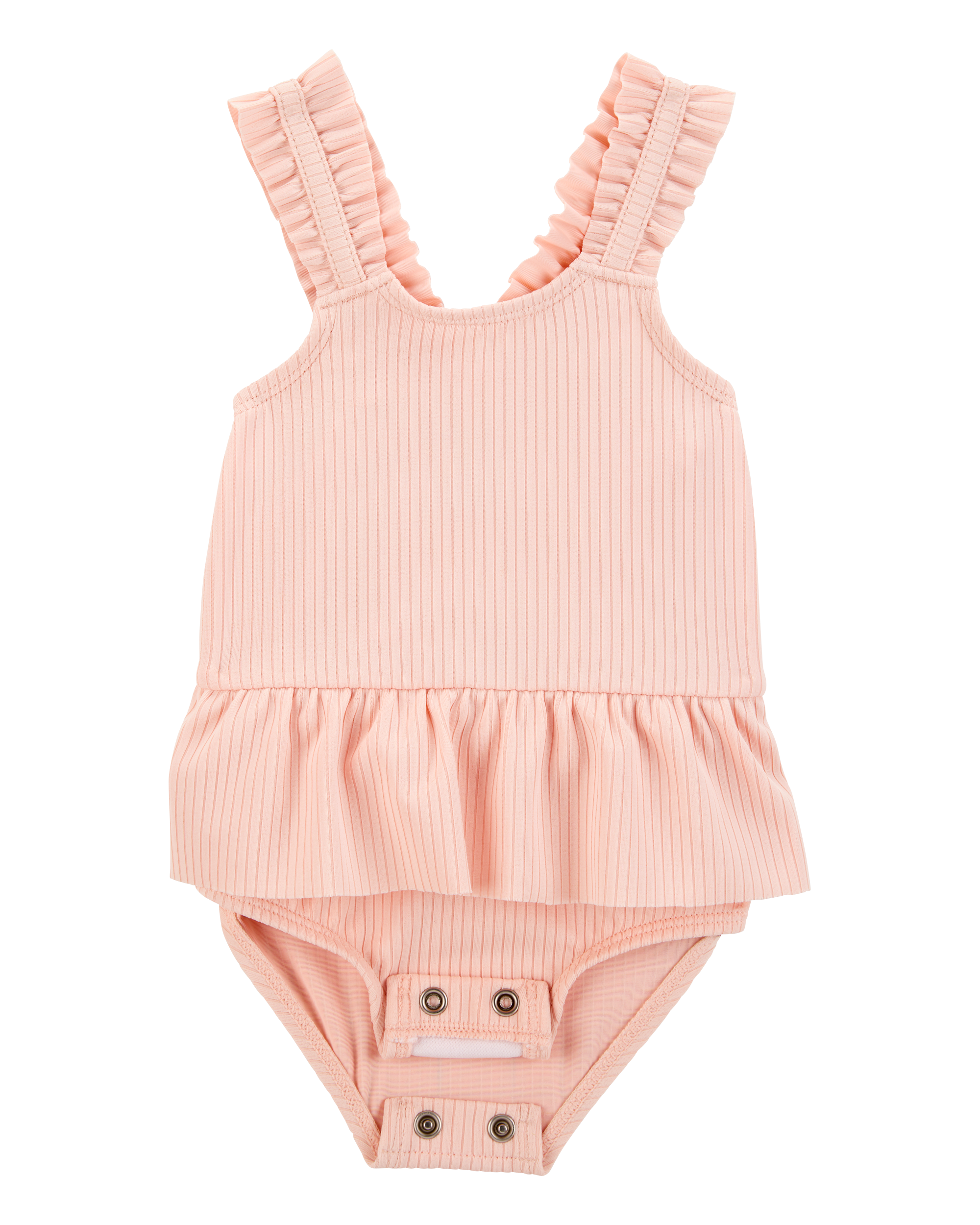 Baby 2-Piece Sun Hat & Ruffle 1-Piece Swimsuit Set