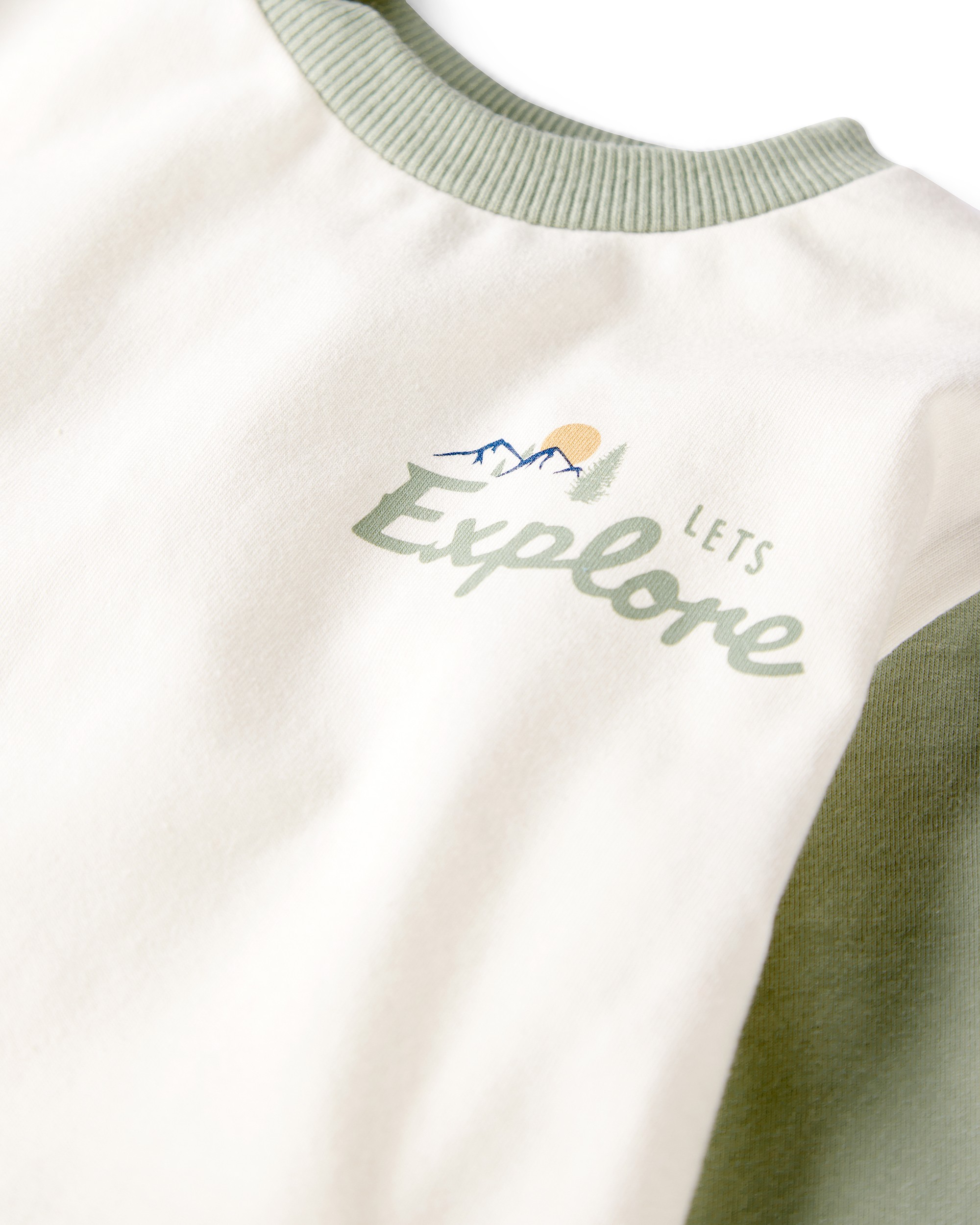 Baby Girl Organic Cotton Let's Explore Long-Sleeve Tee