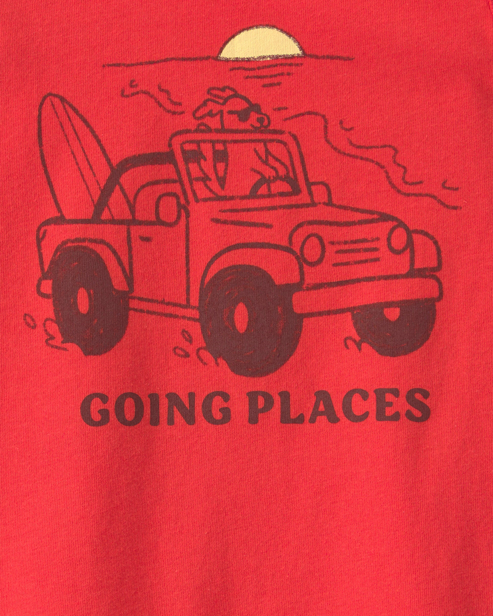 Toddler 'Going Places' Beach Graphic Tank - Orange