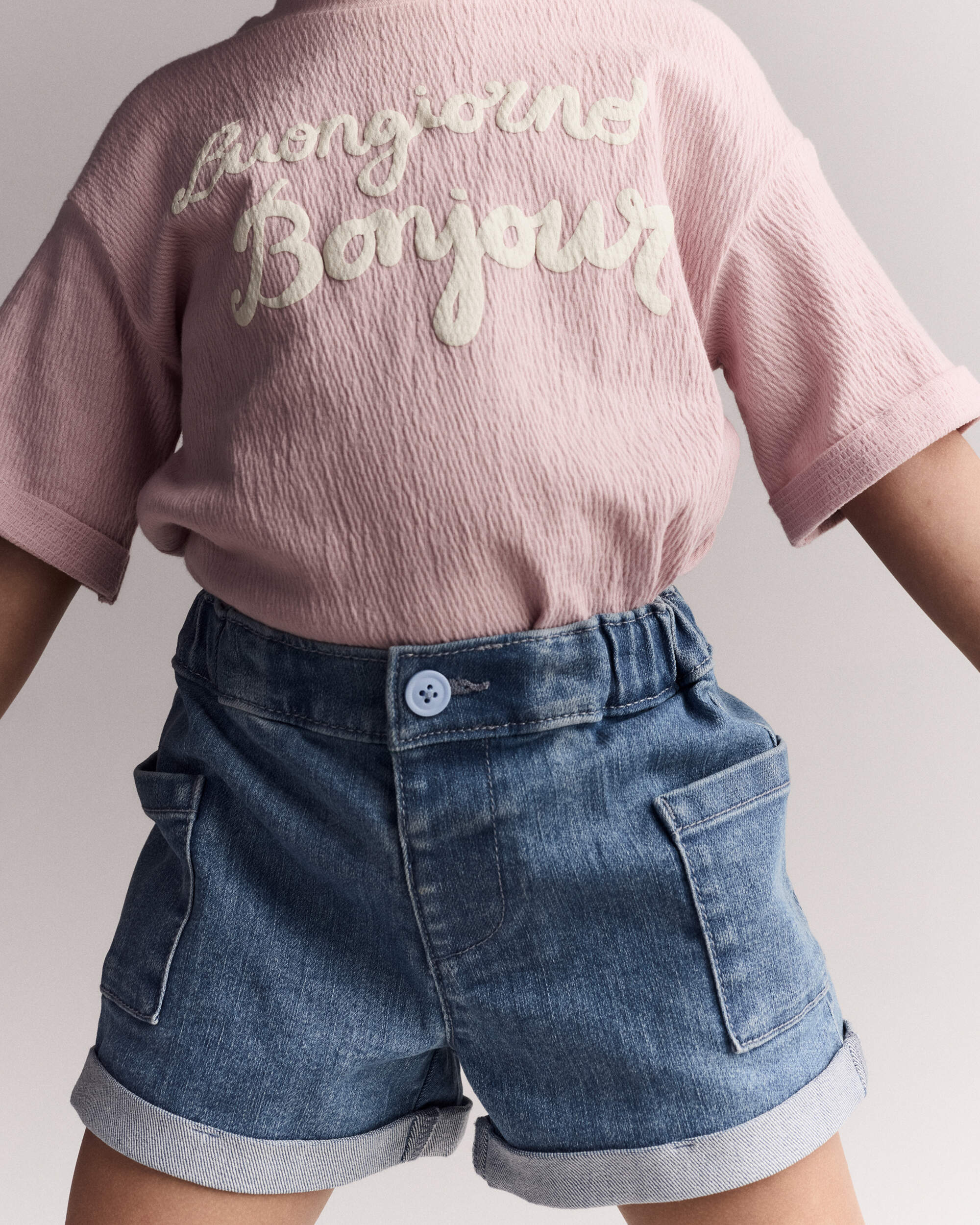 Toddler Girl Mom Short Denim
