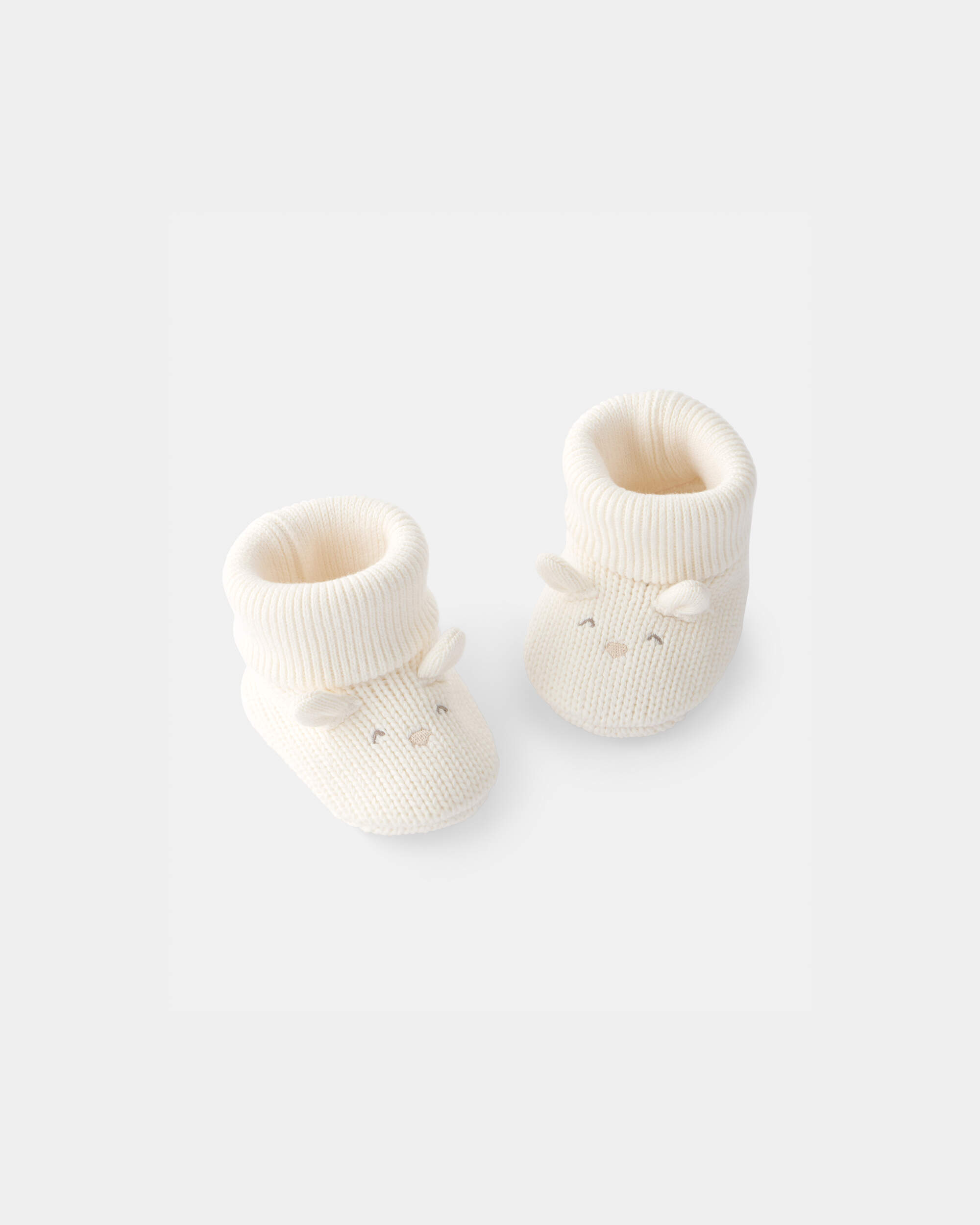 Baby Easter Bunny Booties - Ivory
