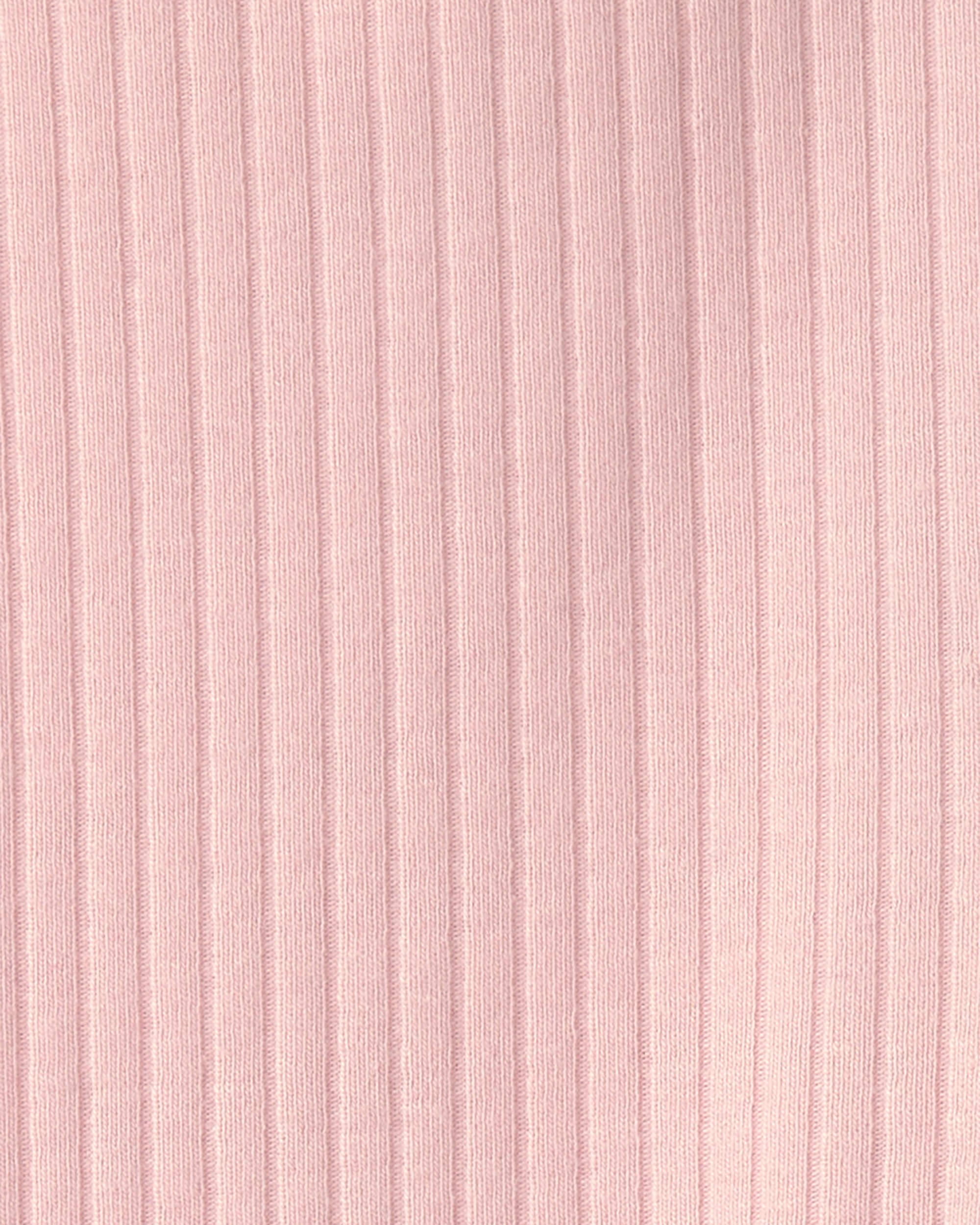 Toddler Girl Cotton Pull-On Stretch Rib Leggings - Pink