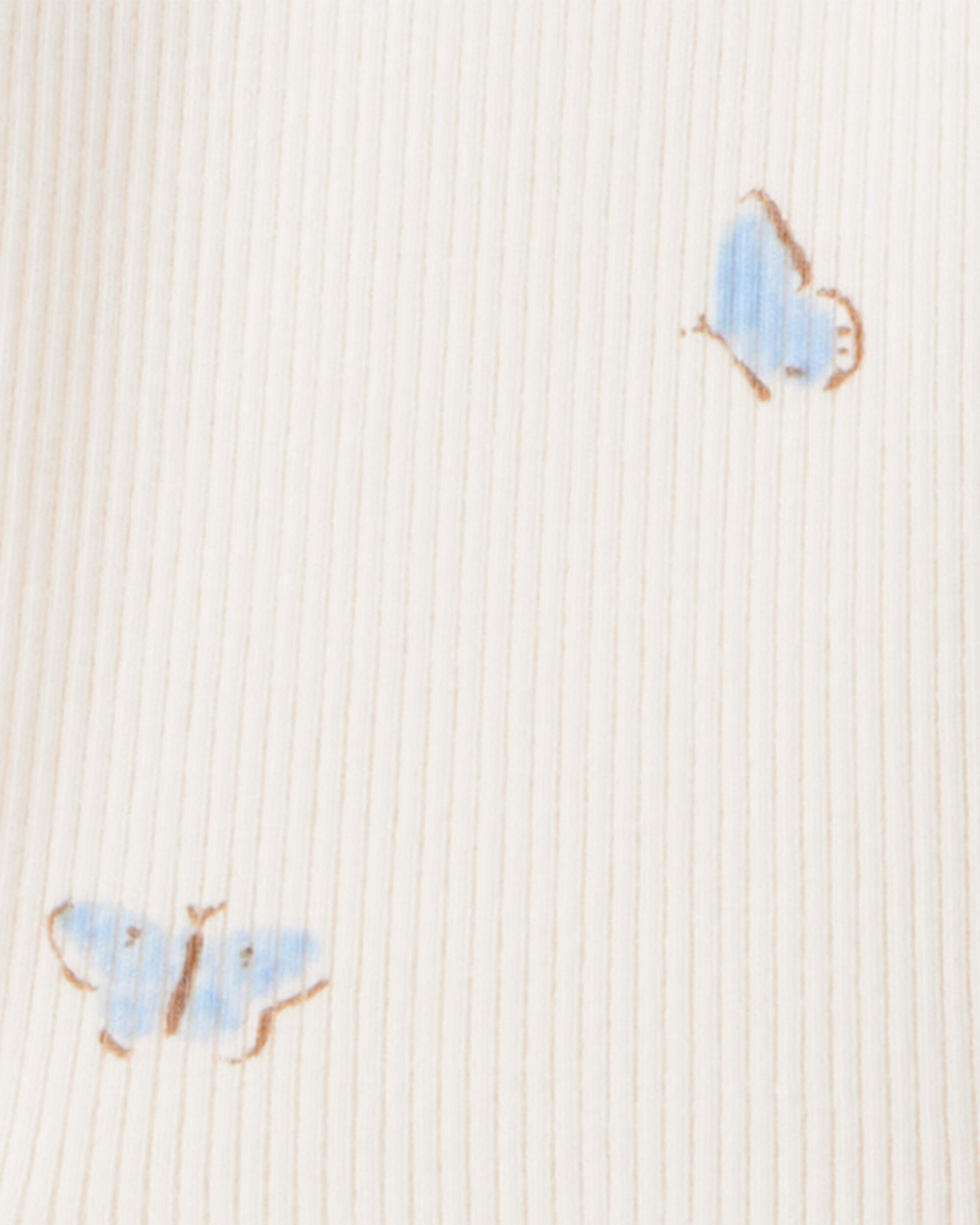 Baby Girl 2-Piece Organic Cotton Ribbed Knit Set Butterfly Breeze Print