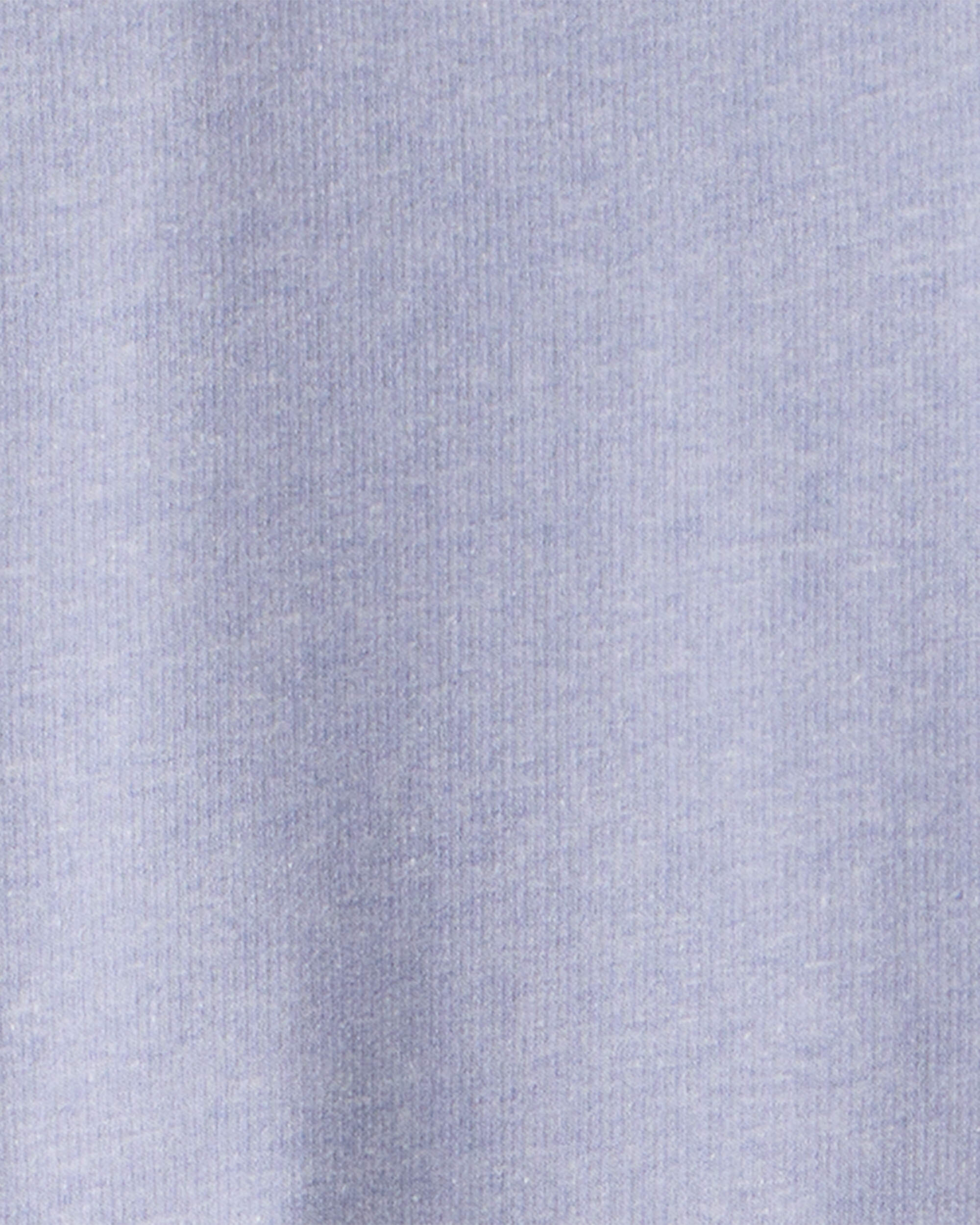 Girls 2-Piece French Terry Long-Sleeve Tee & Pant Set - Blue