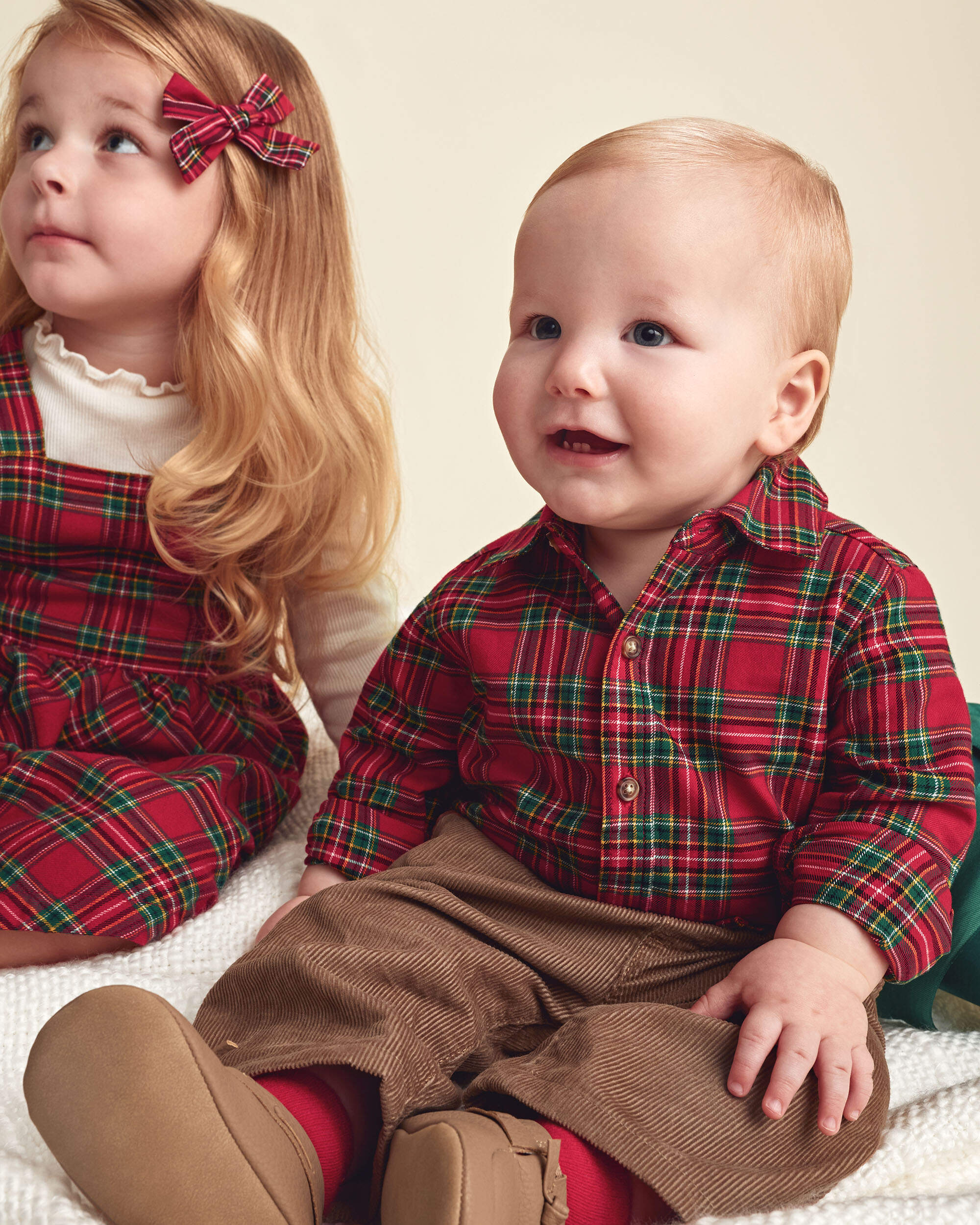 Toddler Boy Plaid Button-Down Shirt - Red