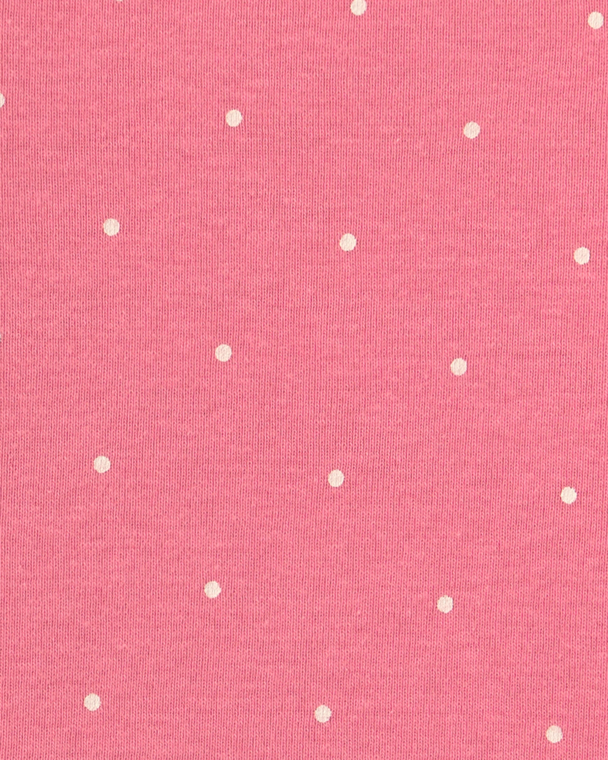 Baby Girl 3-Piece Polka Dot Chambray Long-Sleeve Dress Set - Pink/Indigo
