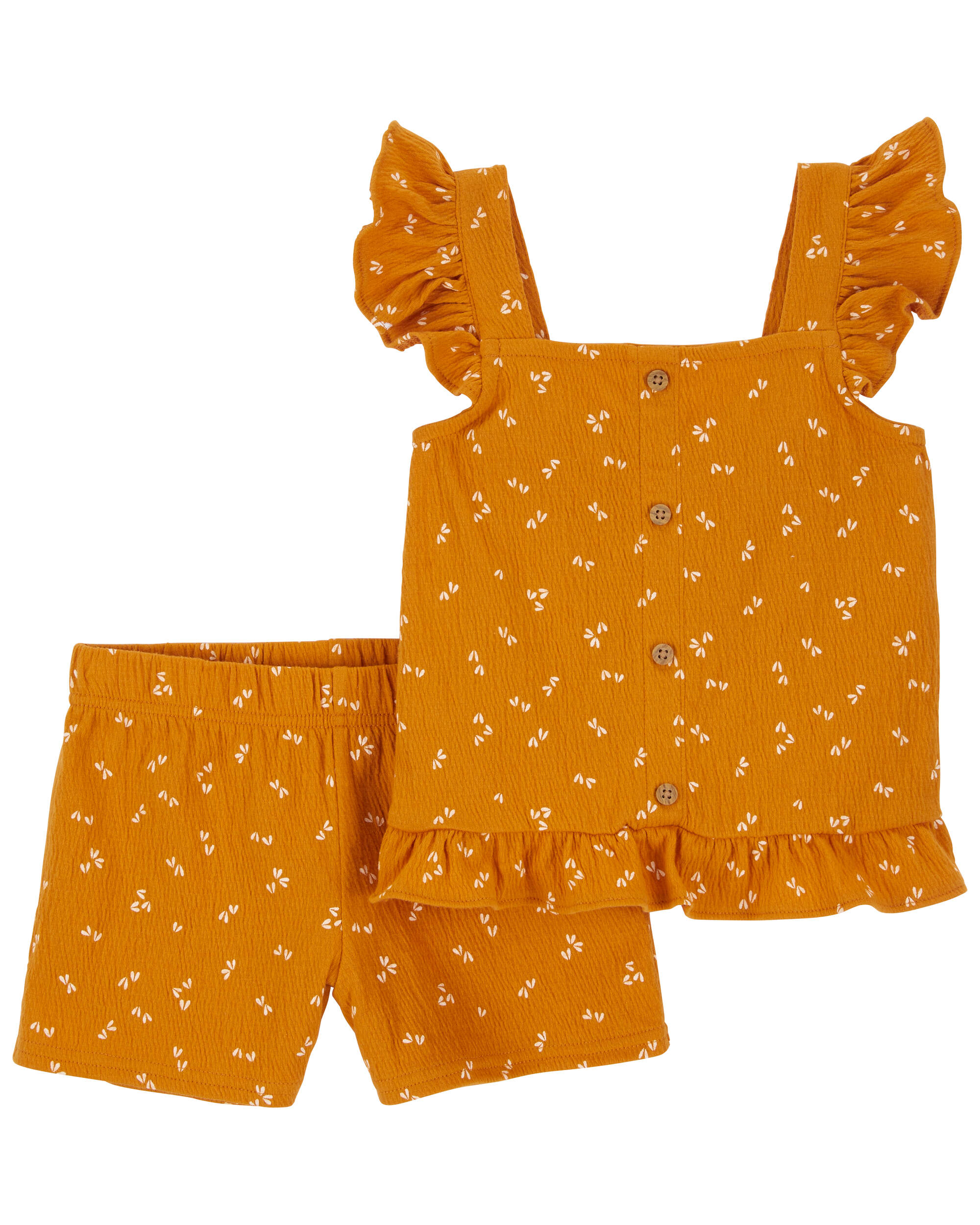 2-Piece Floral Crinkle Jersey Outfit Set