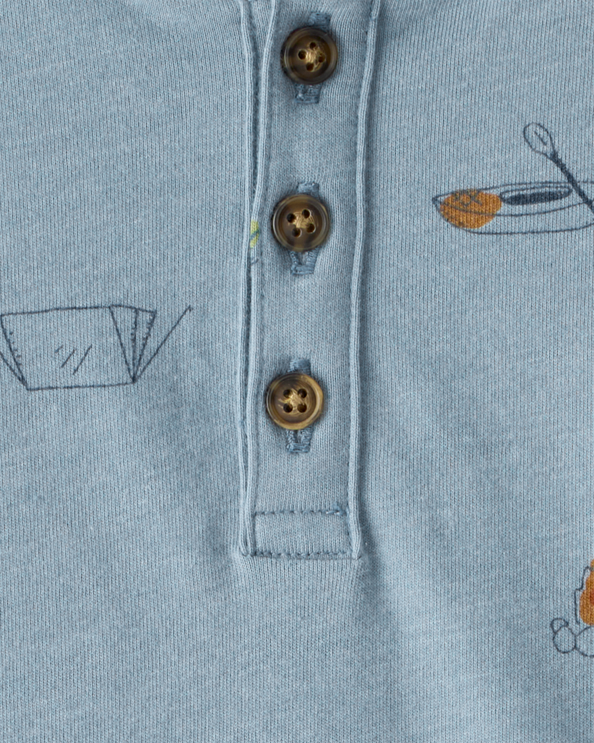 Toddler Boy Long-sleeve Camping Tee - Blue