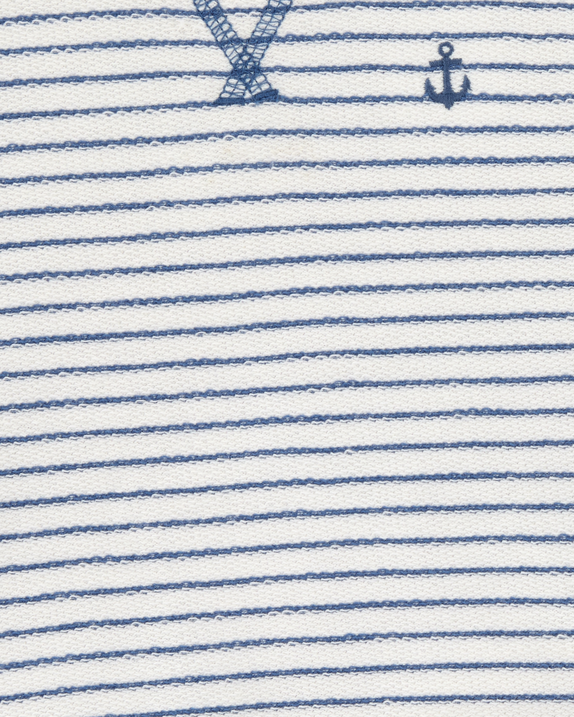 Baby Boy 3-Piece Striped Anchor Outfit Set - Blue