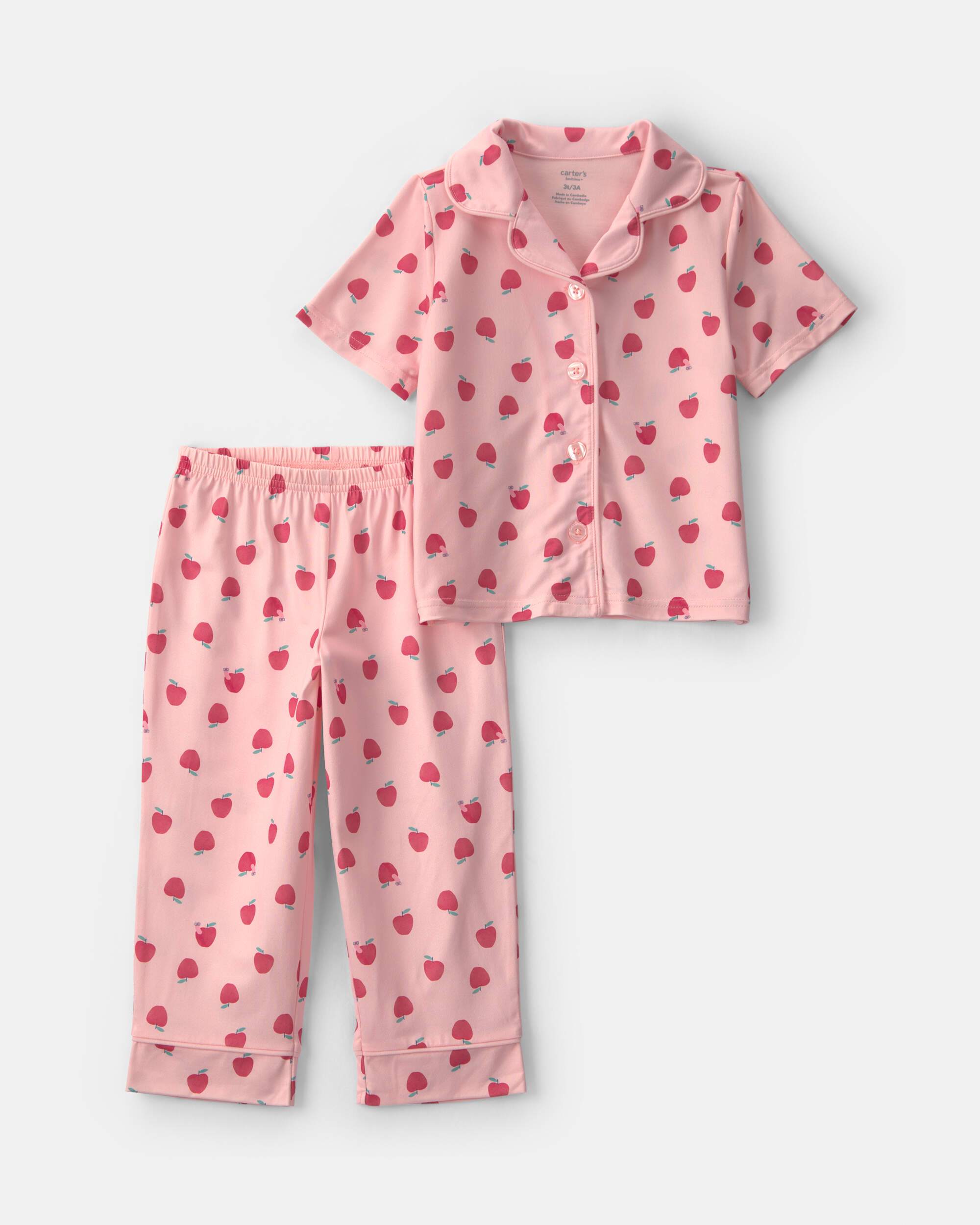 Toddler Girl Apple Short-Sleeve 2-Piece Pyjama Set