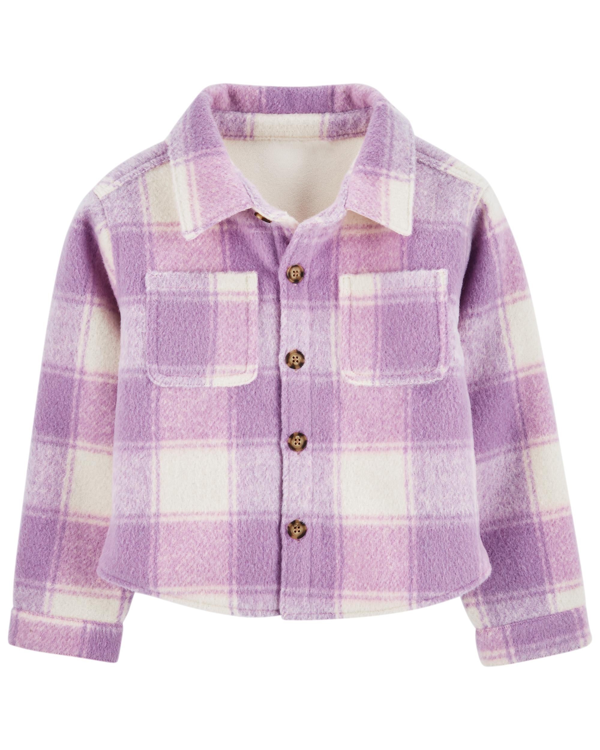 Purple White Plaid Shacket Carter s Oshkosh Canada