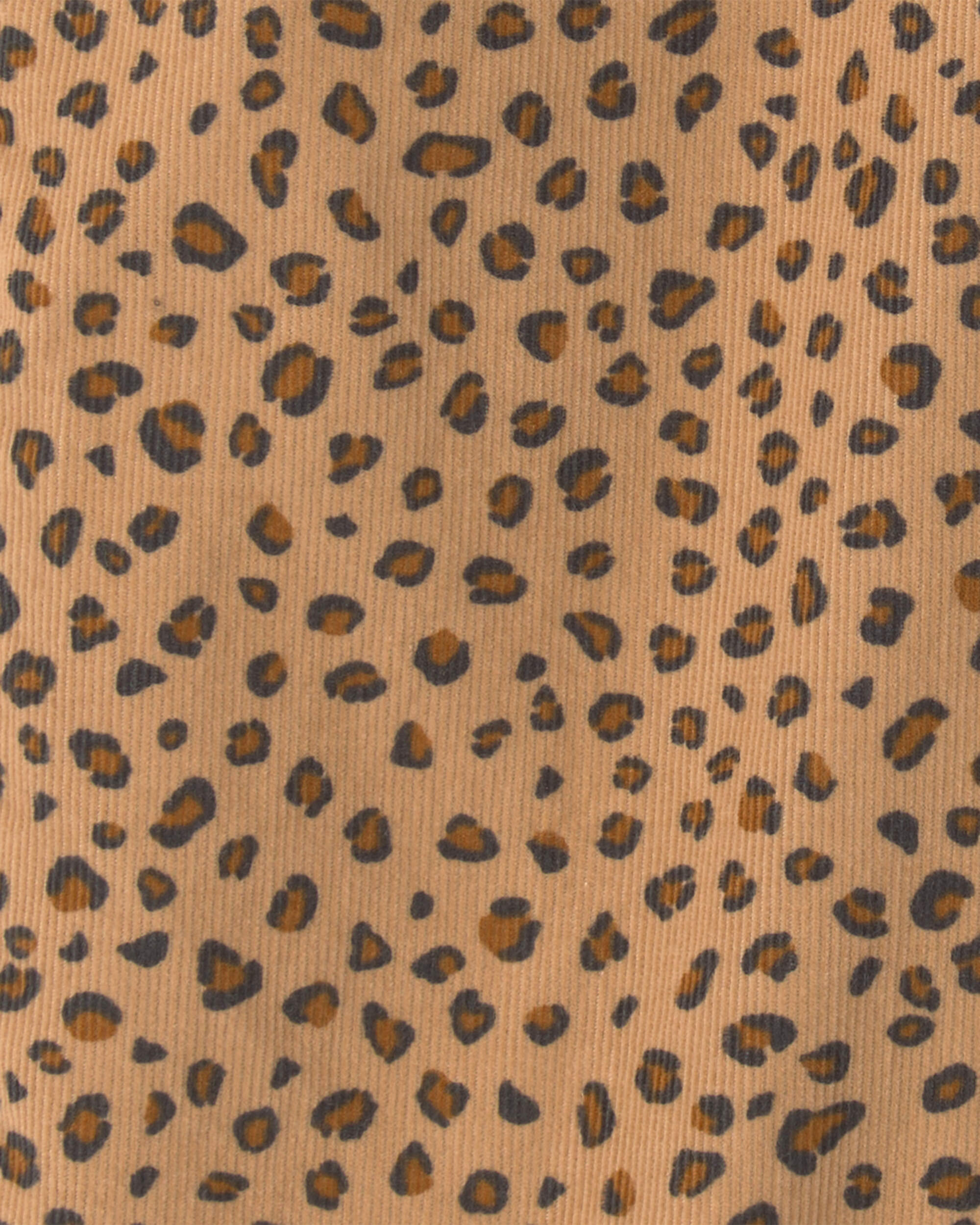 Toddler Girl Leopard Corduroy Wide-Leg Pants - Brown