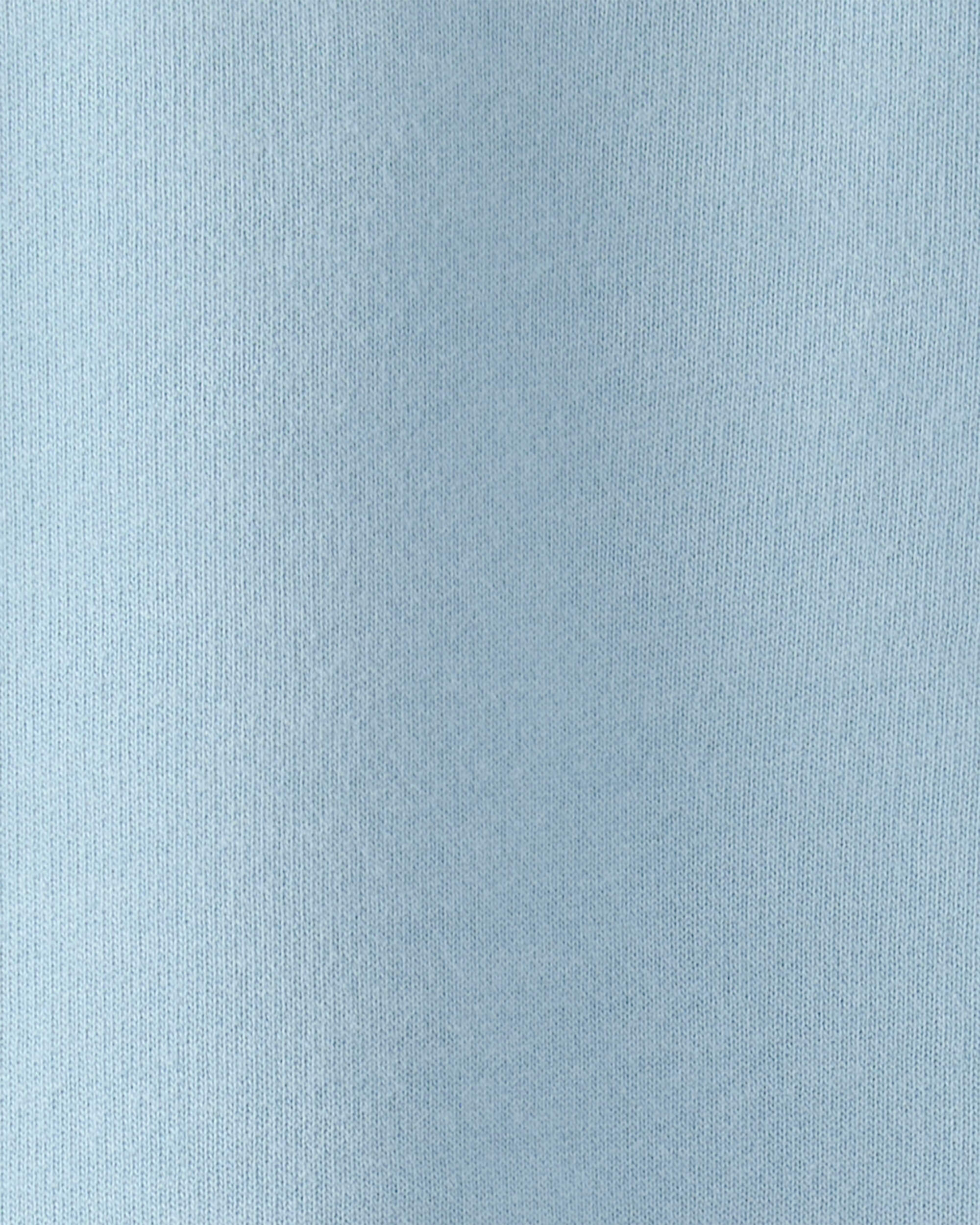 Baby Boy French Terry Zipper Pullover Sweatshirt - Blue