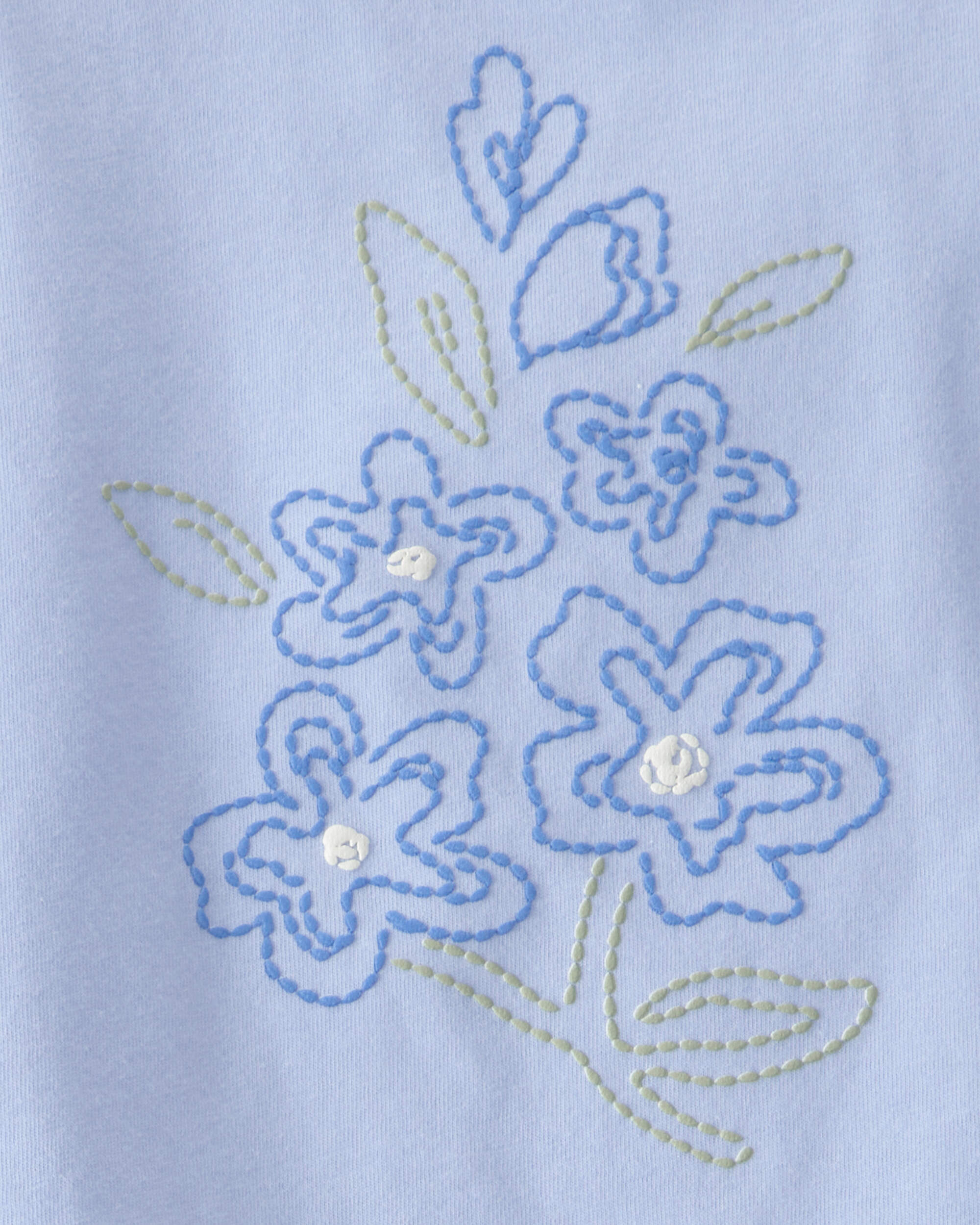 Toddler Girl 2-Piece Floral Top & Skort Set - Blue