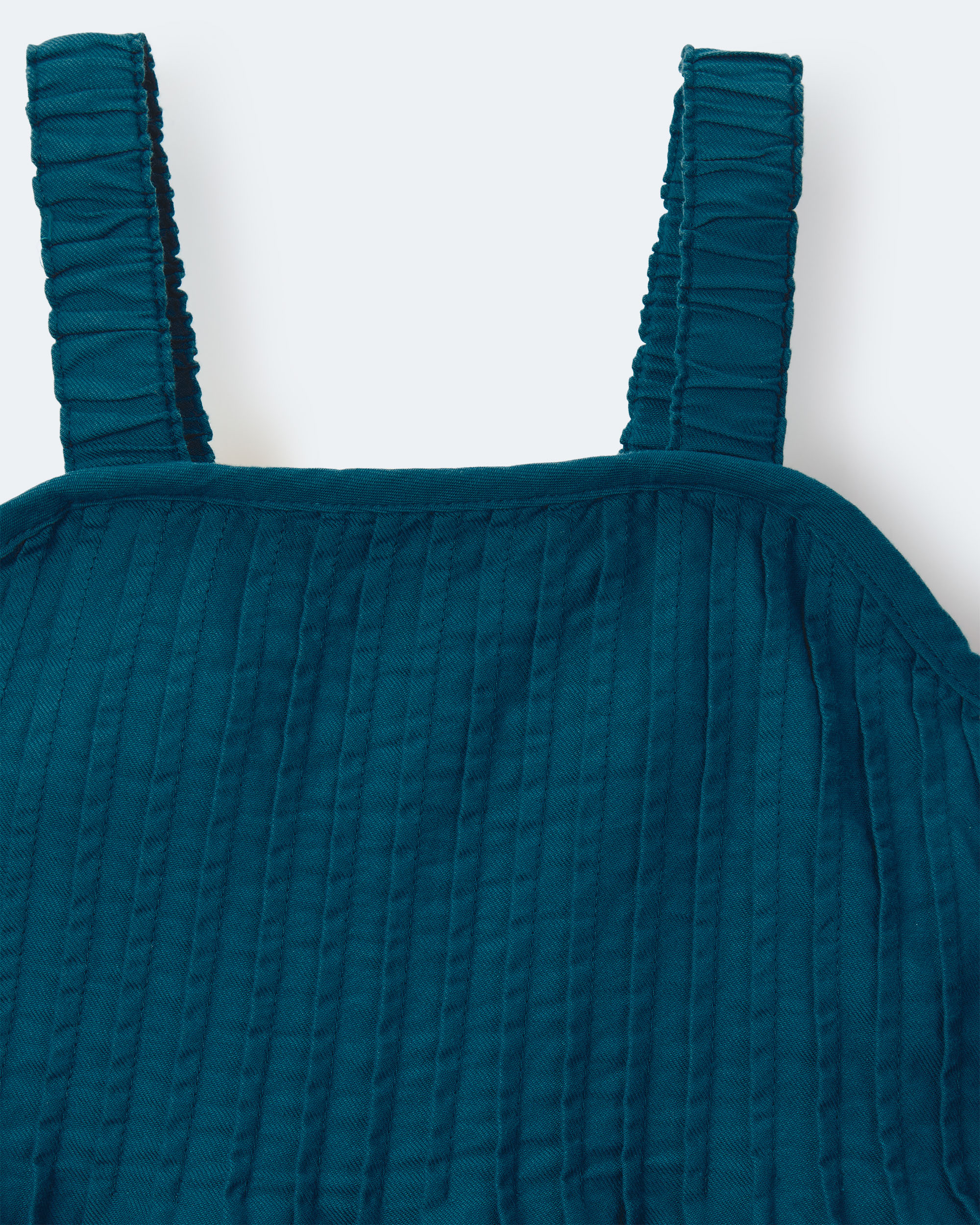 Toddler Girl Pleated Wide-Leg Overalls - Teal