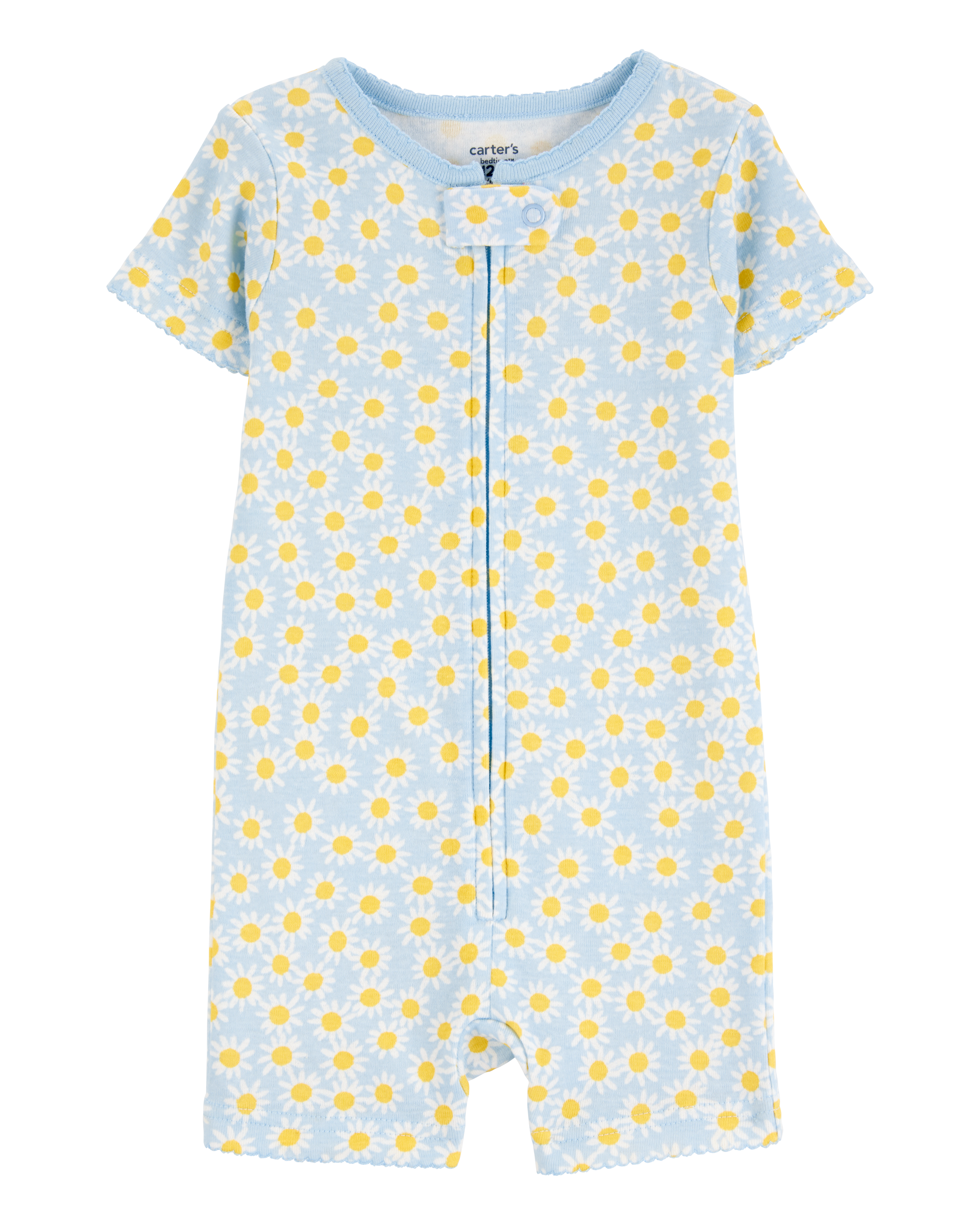 Toddler Daisy Floral Snug Fit Cotton 1-Piece Pyjamas - Blue